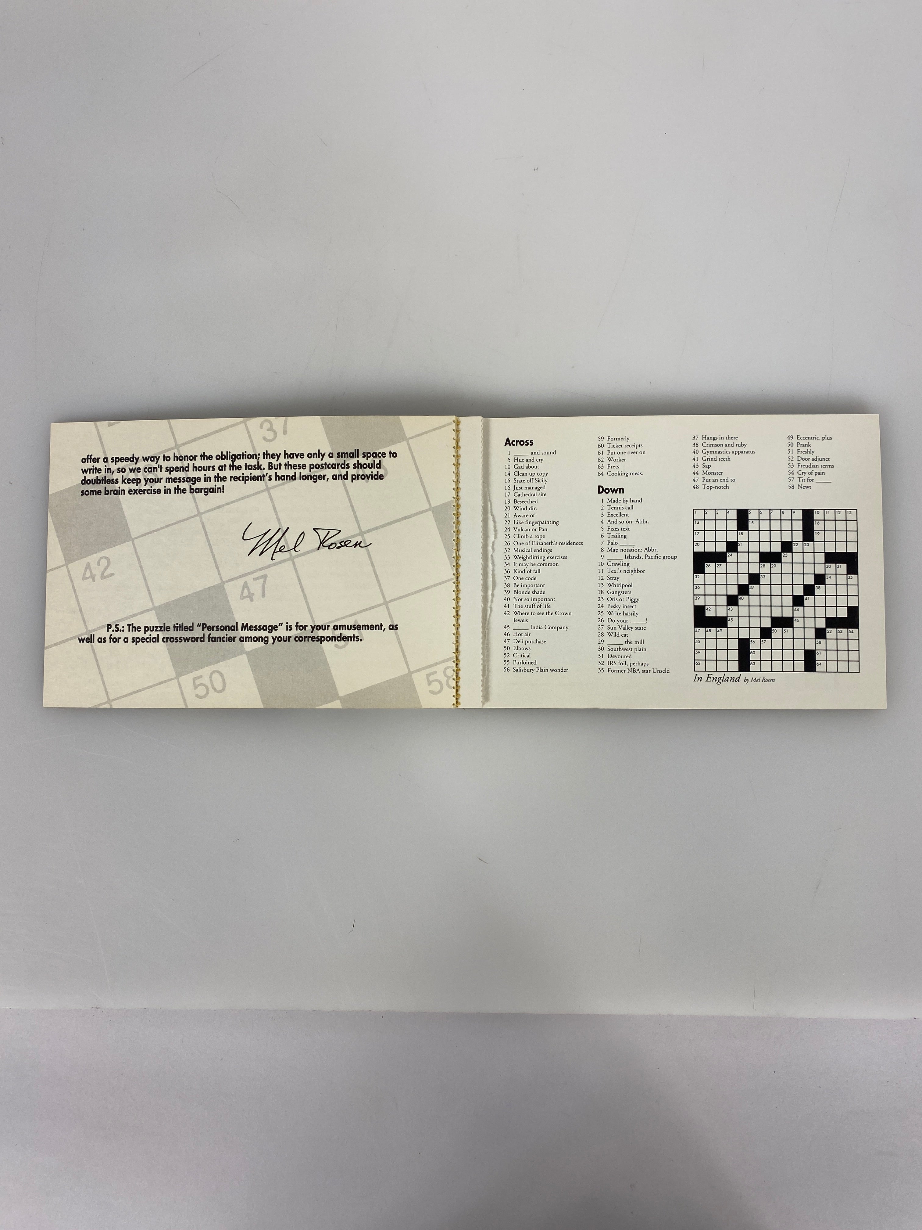 Mel Rosen Mailbox Crosswords Postcard Book
