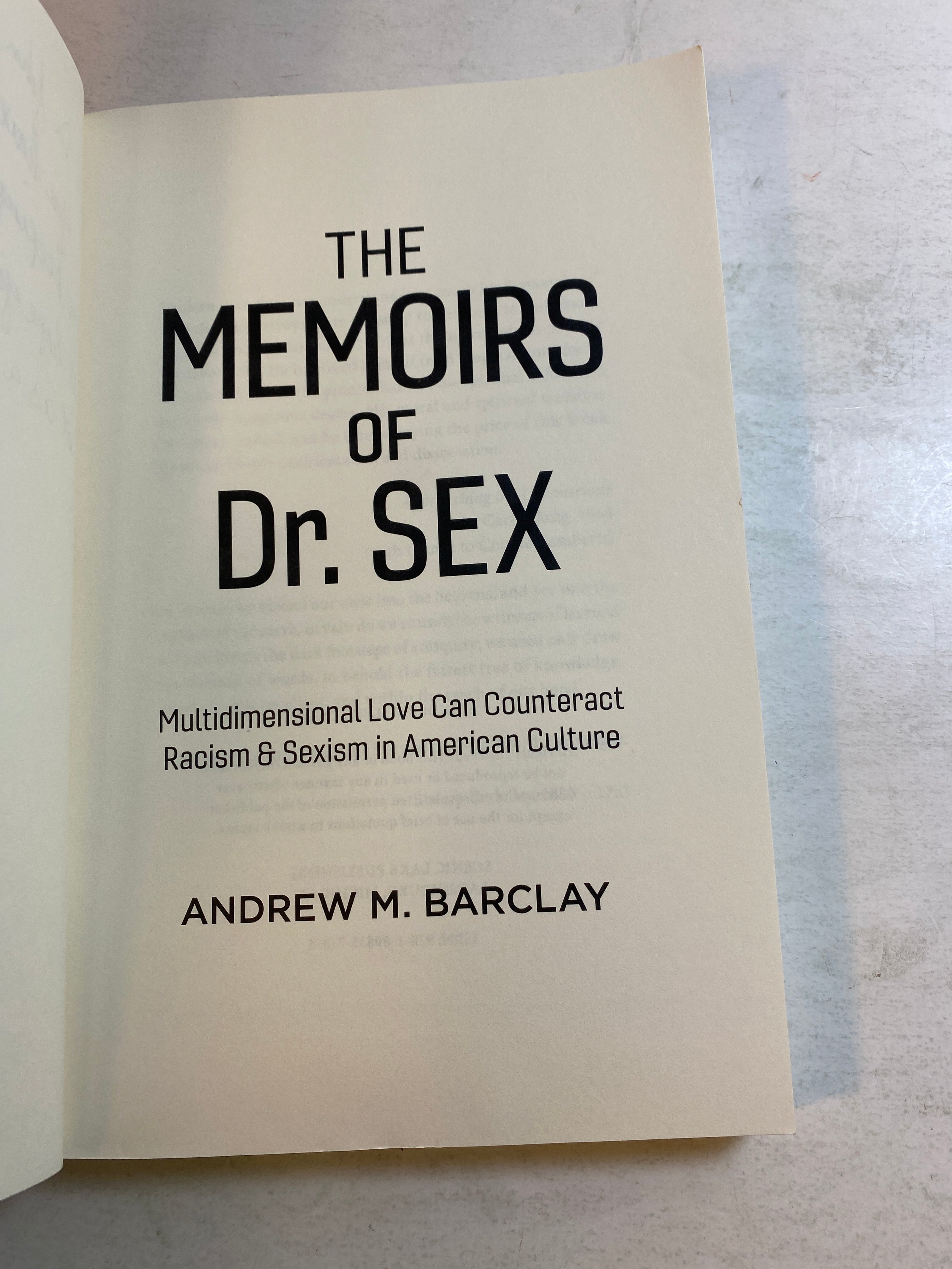 Memoirs of Dr. Sex Andrew Barclay SC 2021 *Signed*