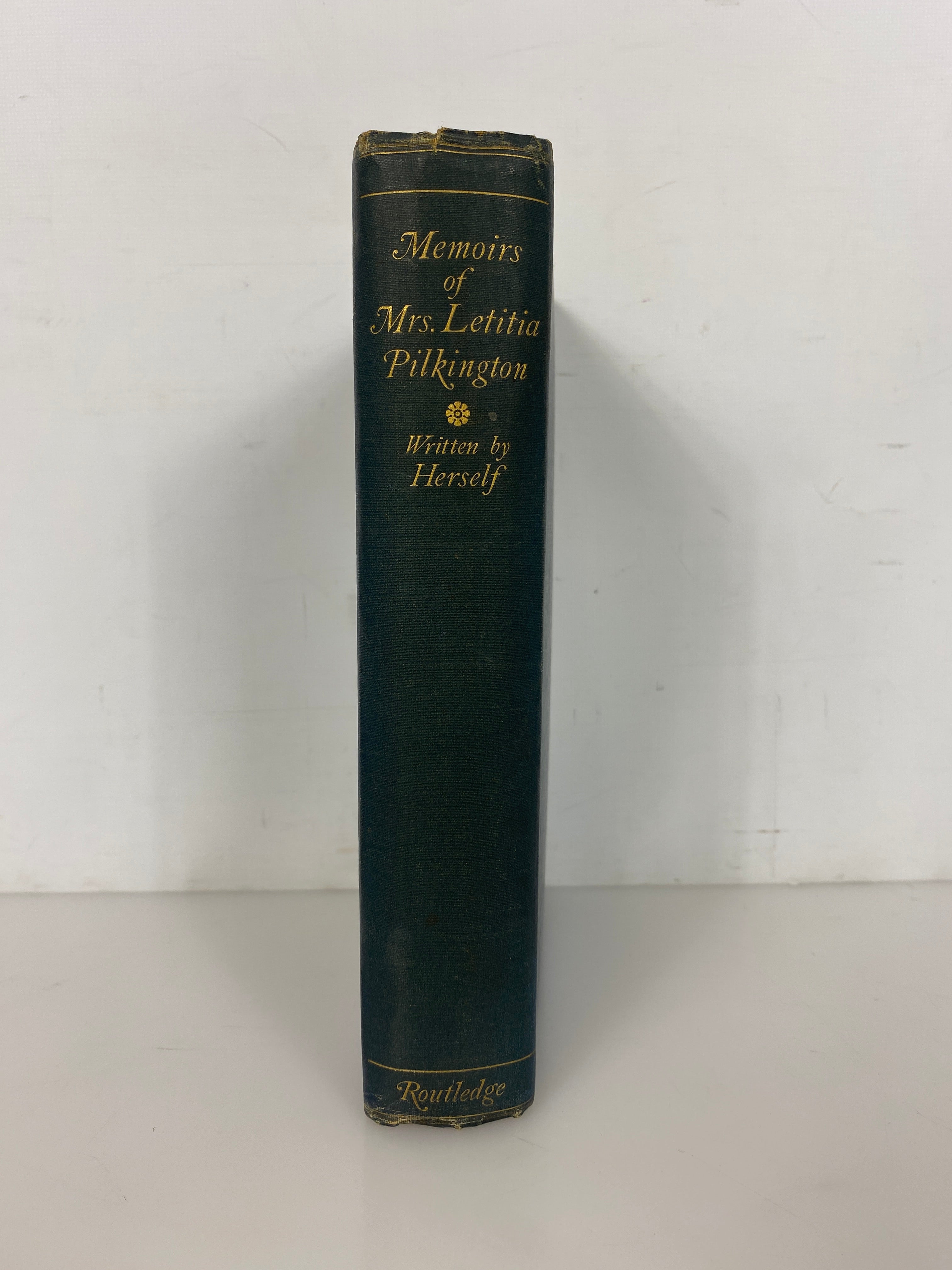 Memoirs of Mrs. Letitia Pilkinton 1712-1750 Reprinted 1928 HC