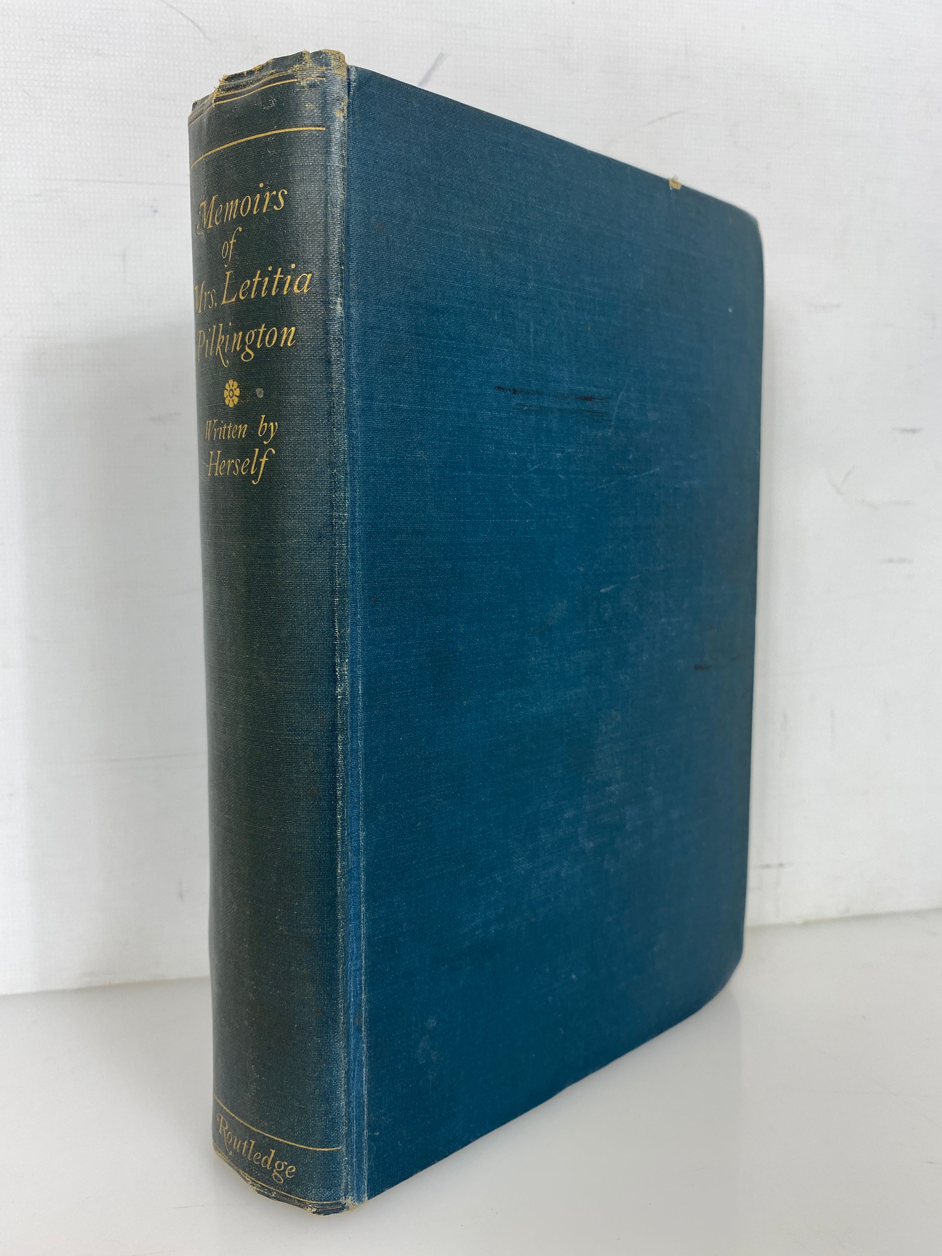 Memoirs of Mrs. Letitia Pilkinton 1712-1750 Reprinted 1928 HC