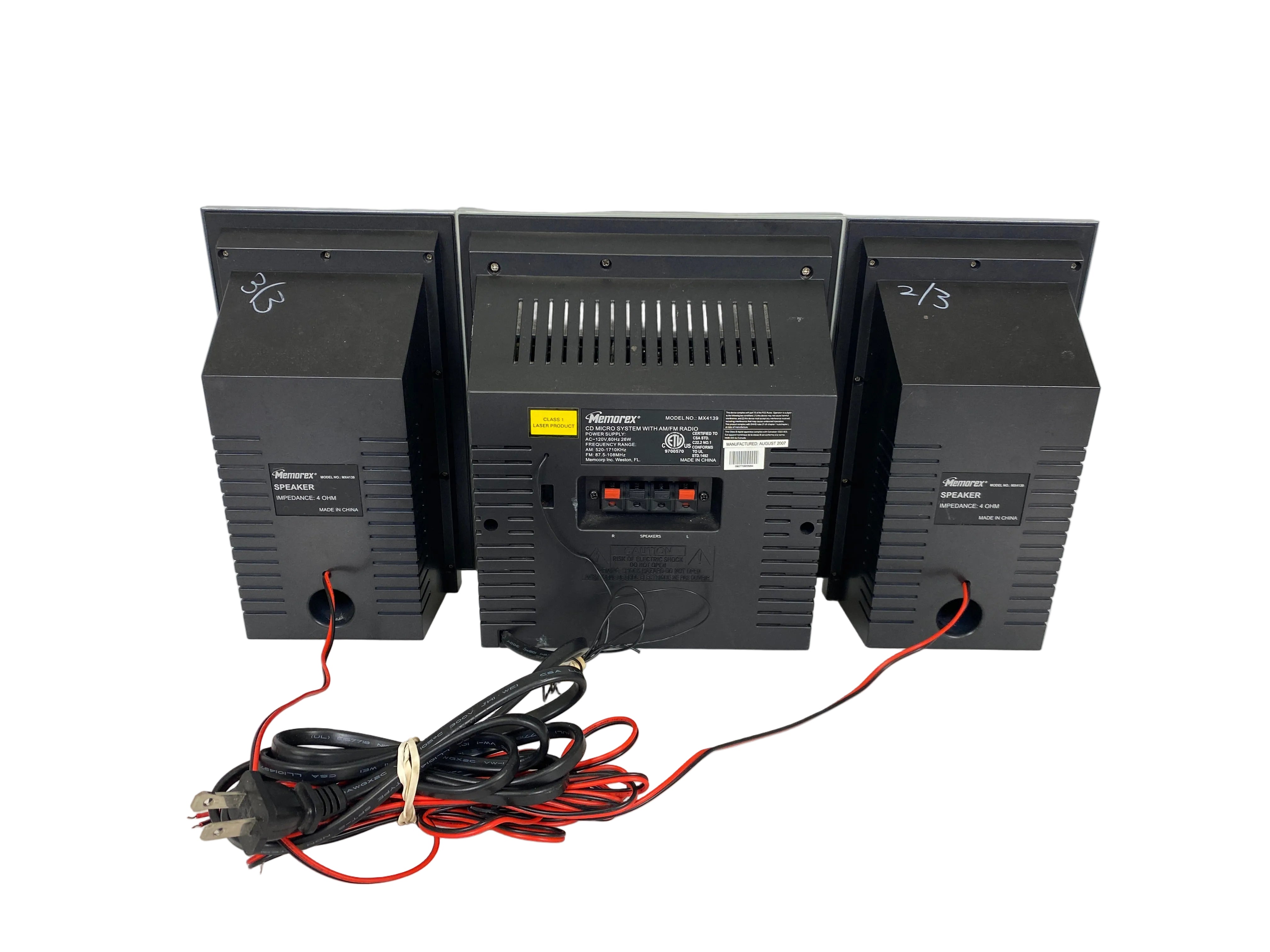 Memorex MX4139 CD Micro System With AM/FM Radio