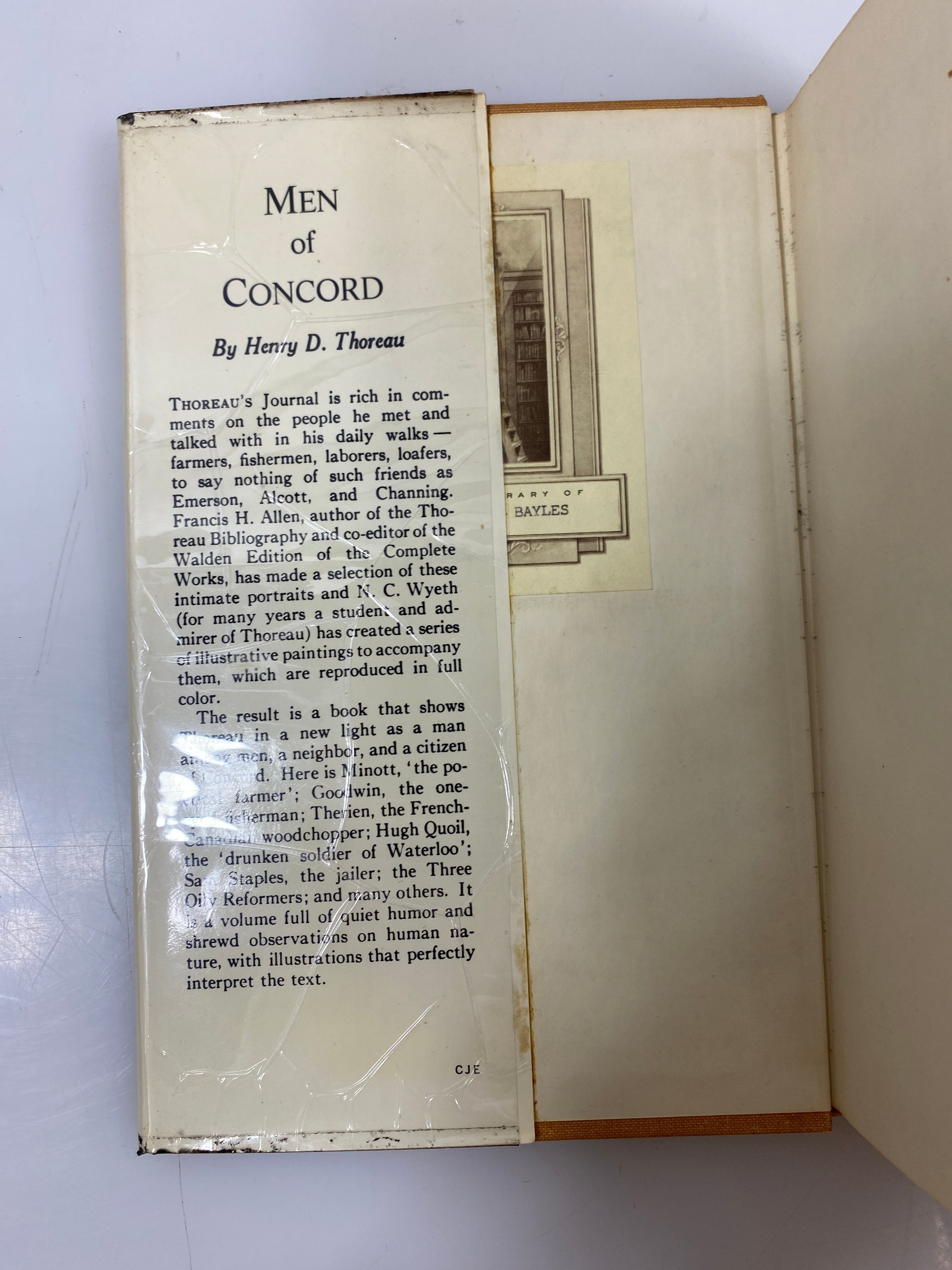 Men of Concord by Thoreau Bonanza Books 1936 HCDJ