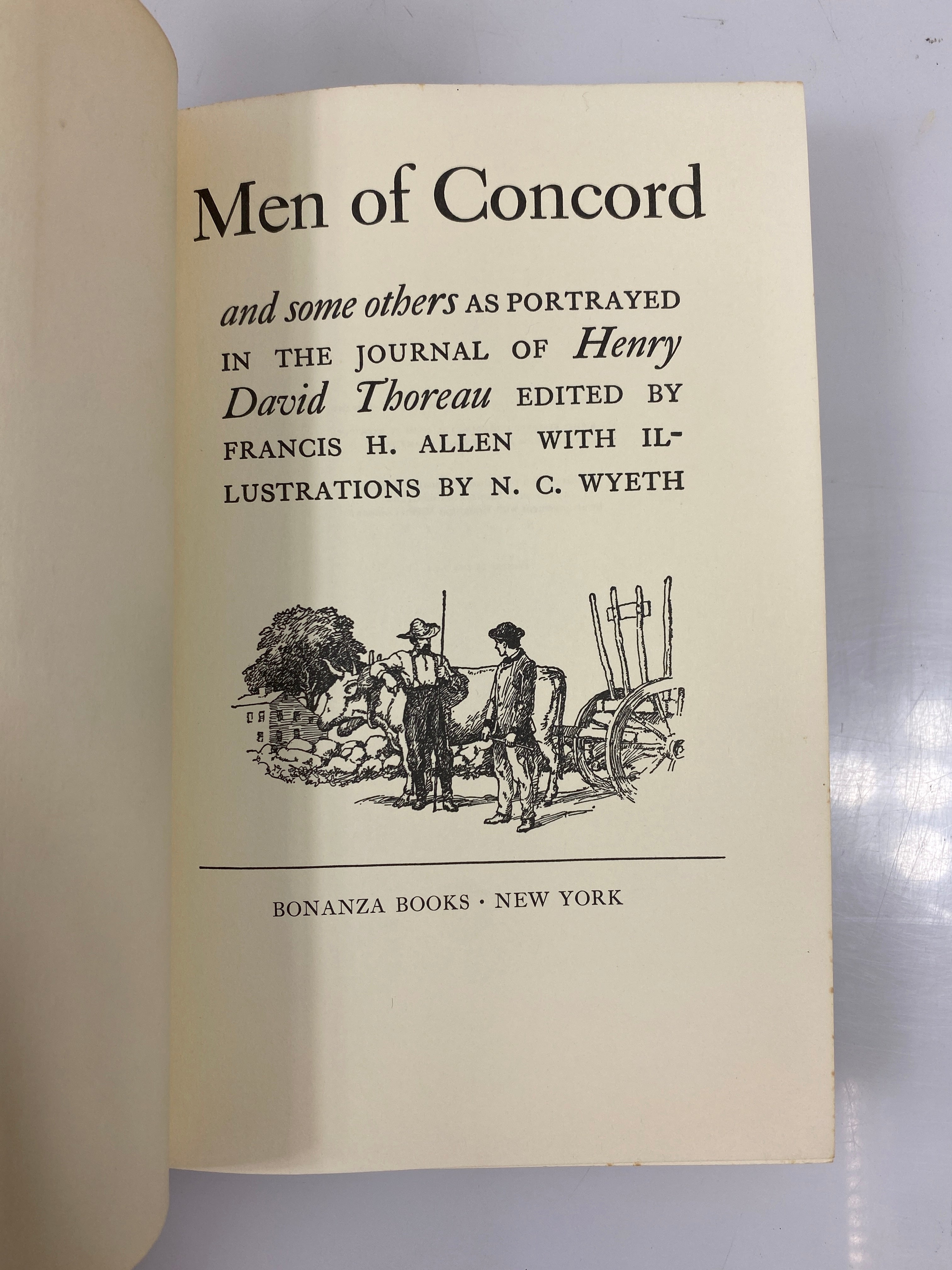 Men of Concord by Thoreau Bonanza Books 1936 HCDJ