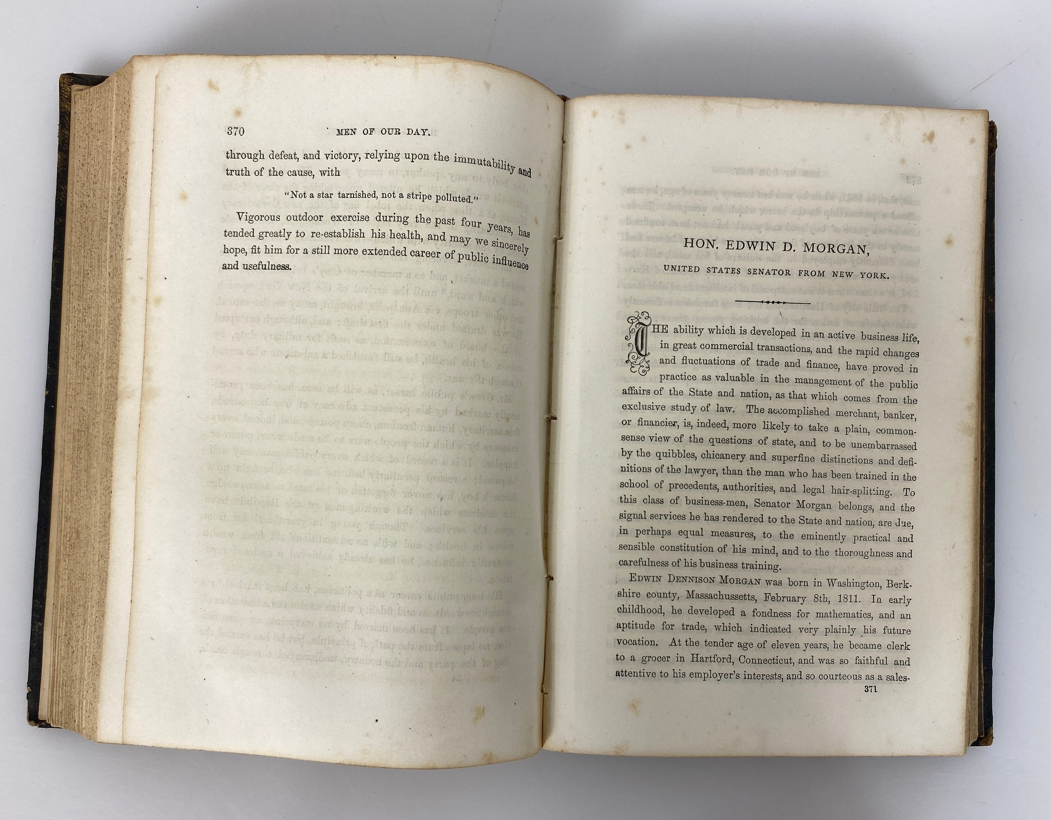 Men of Our Day or Biographical Sketches Brockett 1868 Antique HC