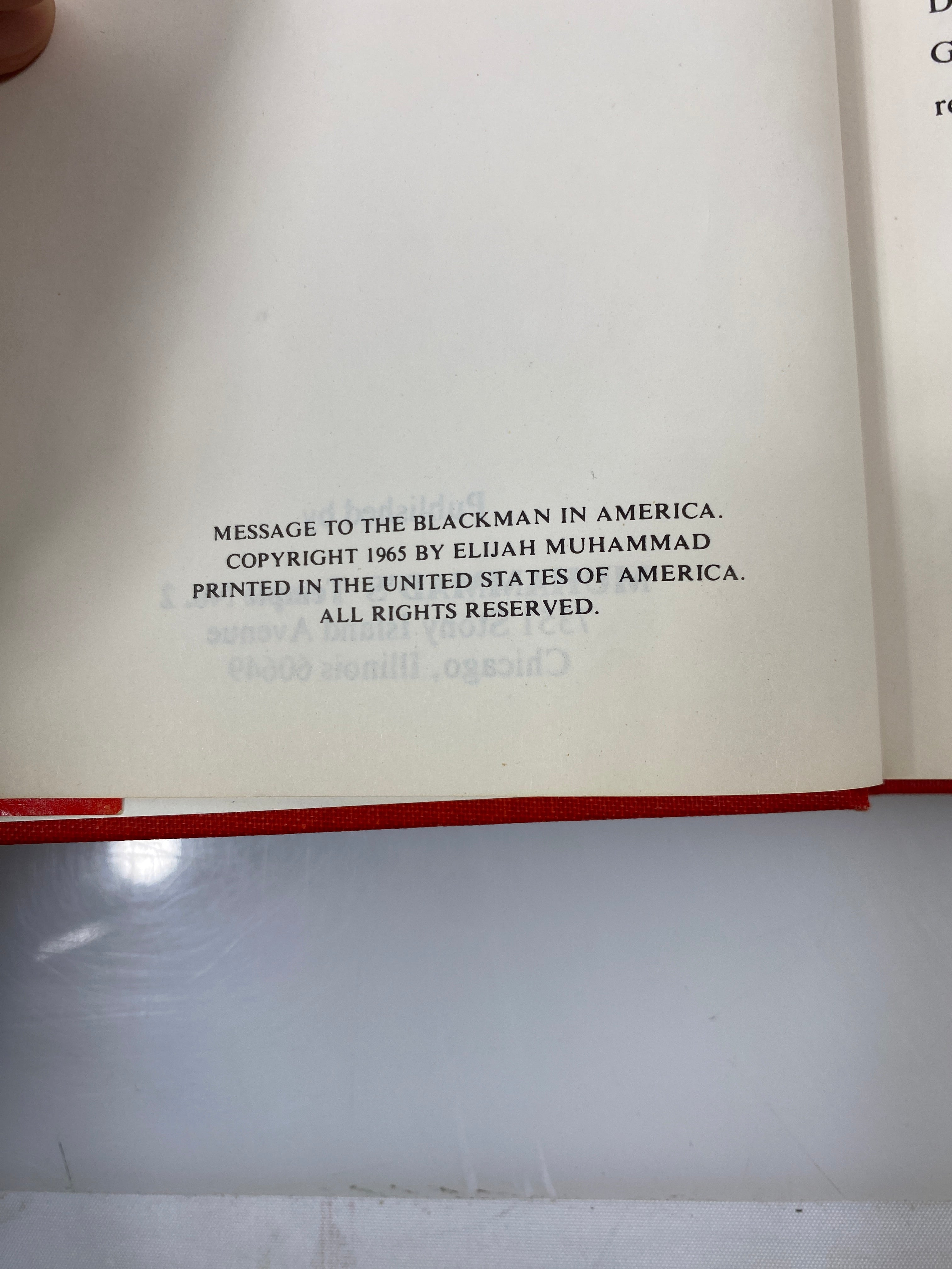 Message to the Blackman in America by Elijah Muhammad 1965 HCDJ