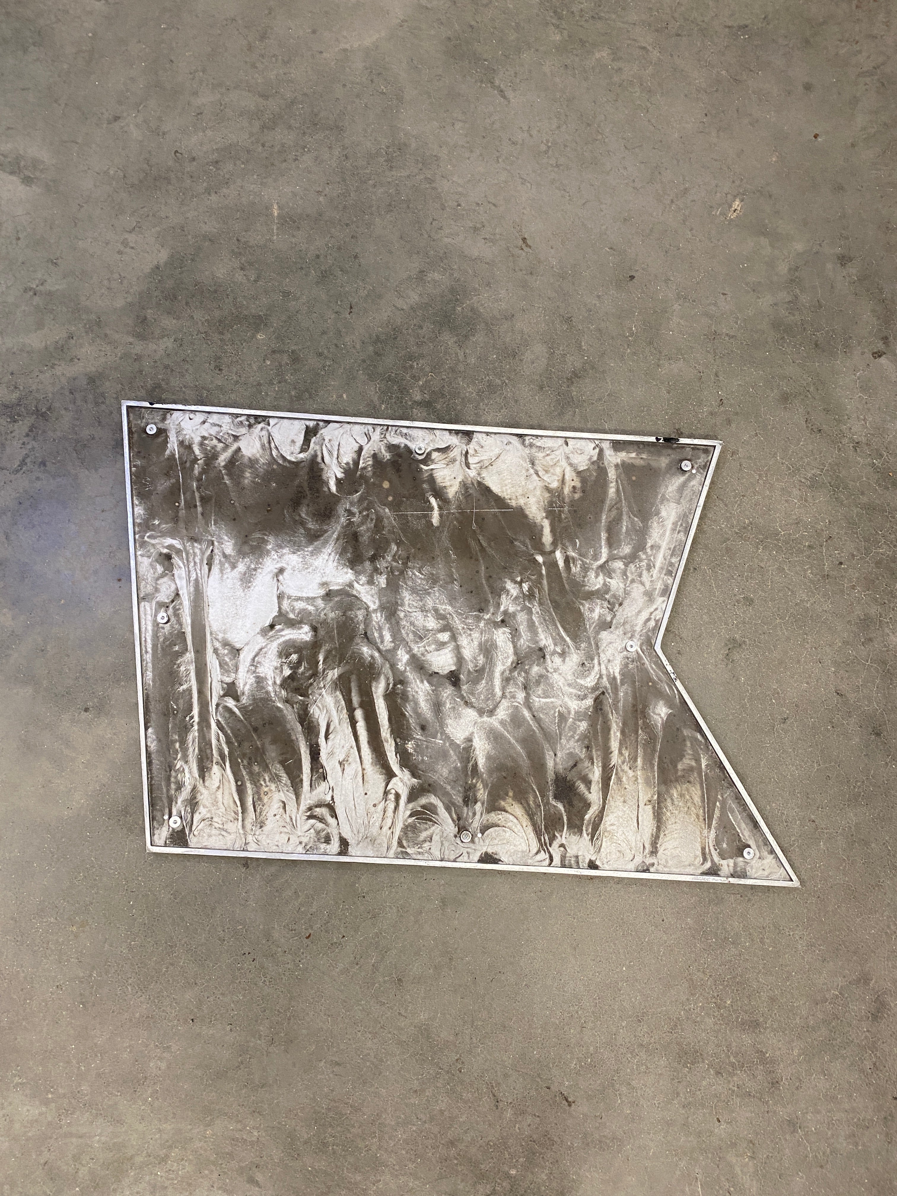 Metal Art Piece Silhouette of Football Player