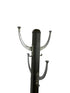 Metal Hall Tree Coat Rack 4 Large & 4 Small Hooks Freestanding - Dark Finish