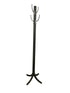 Metal Hall Tree Coat Rack 4 Large & 4 Small Hooks Freestanding - Dark Finish