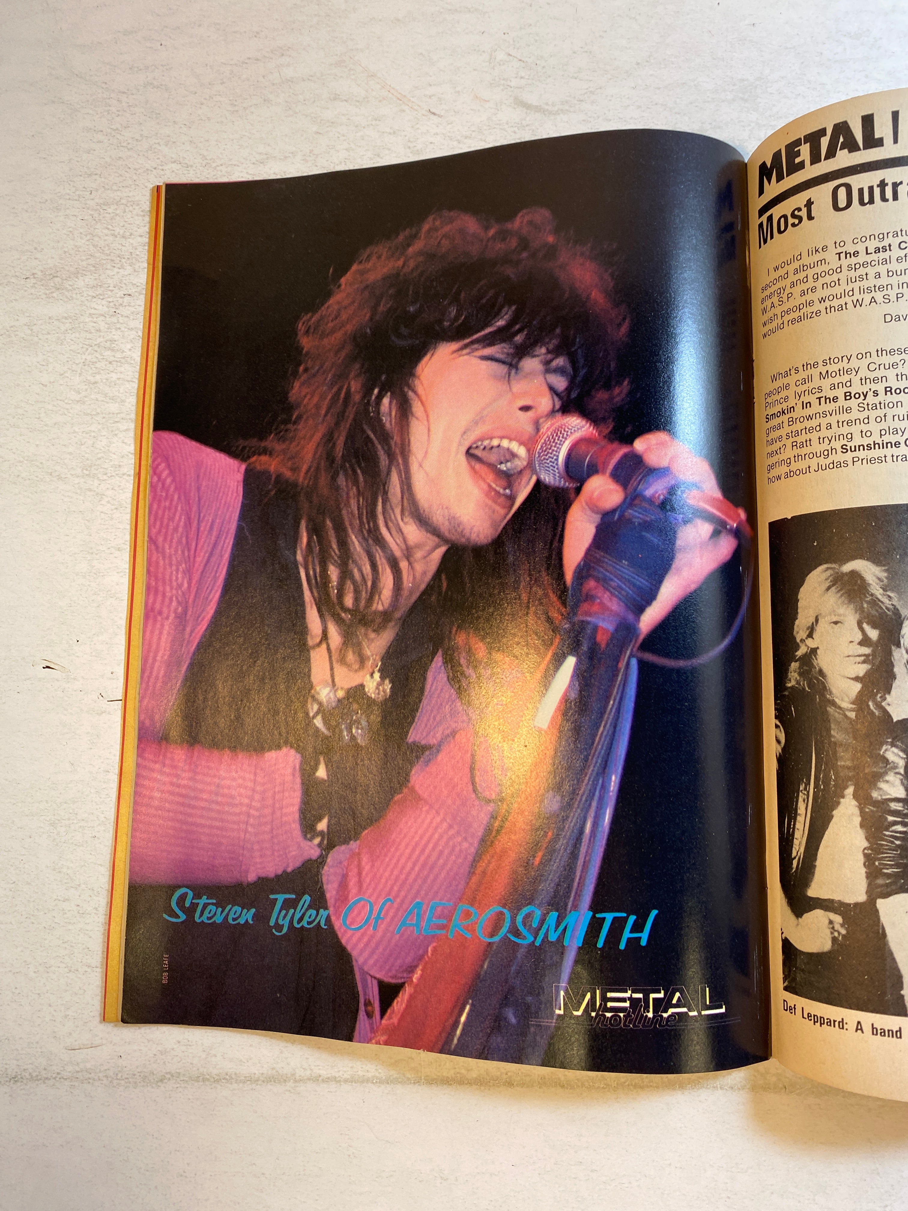 Metal Hotline Magazine August 1986 David Lee Roth