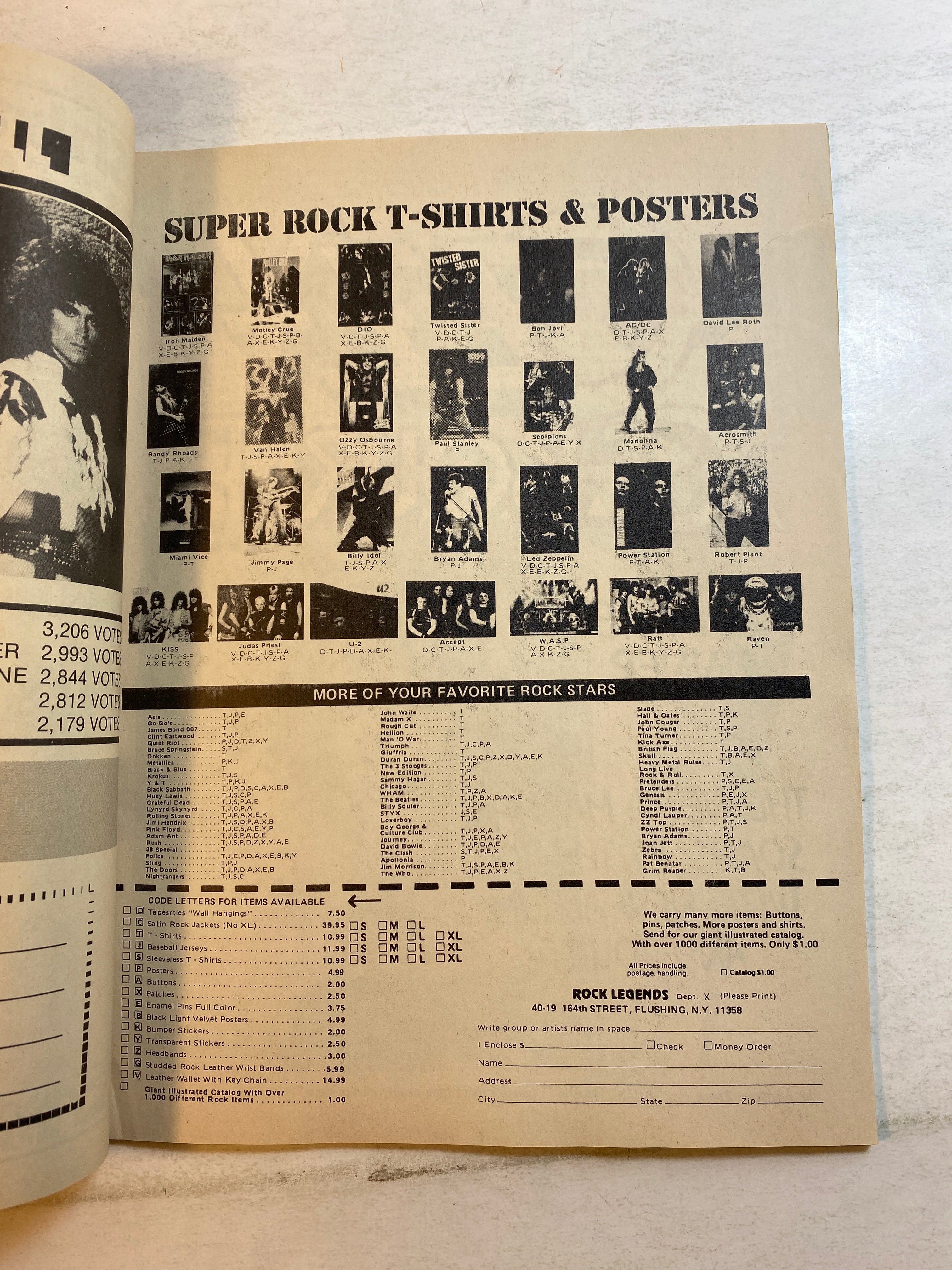 Metal Hotline Magazine August 1986 David Lee Roth