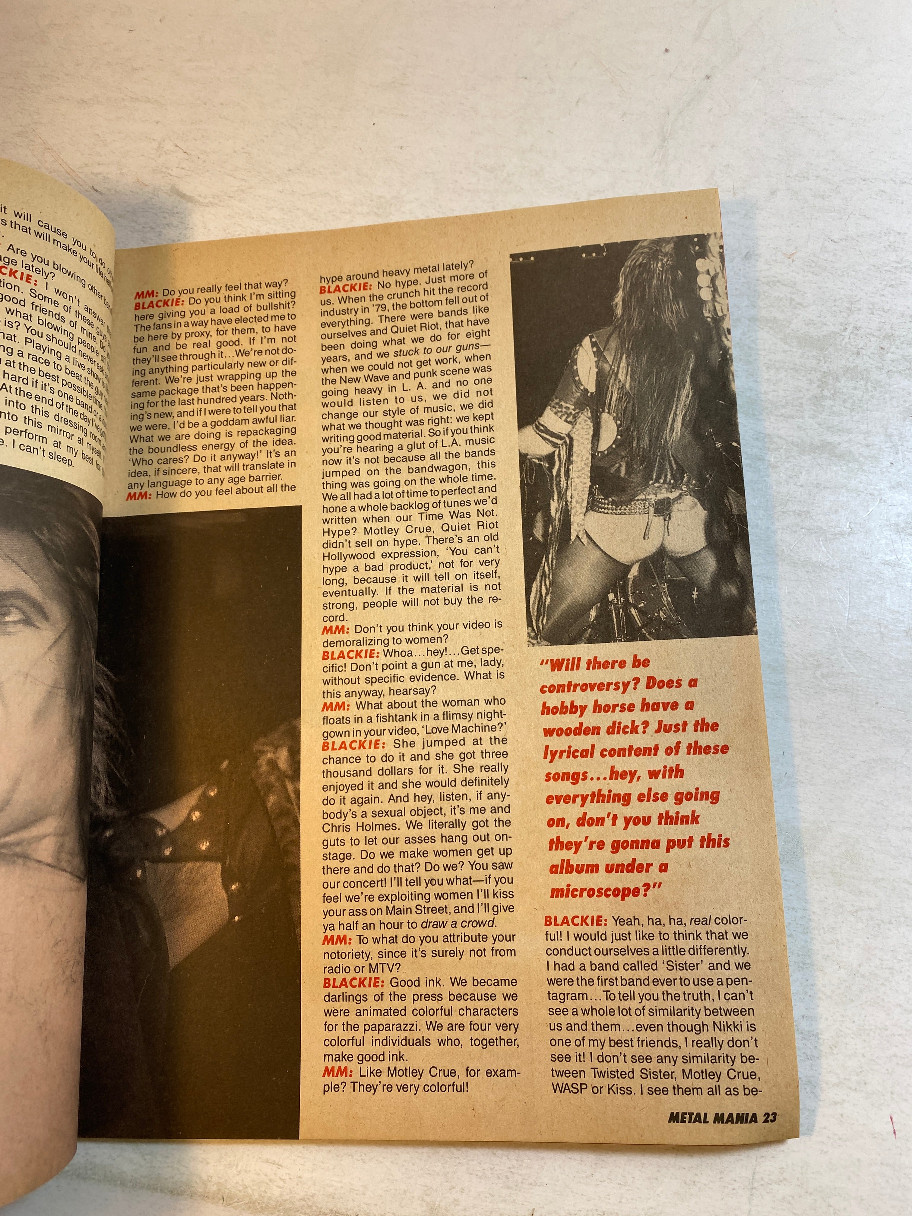 Metal Mania #3 February 1985 Motley Crue WASP