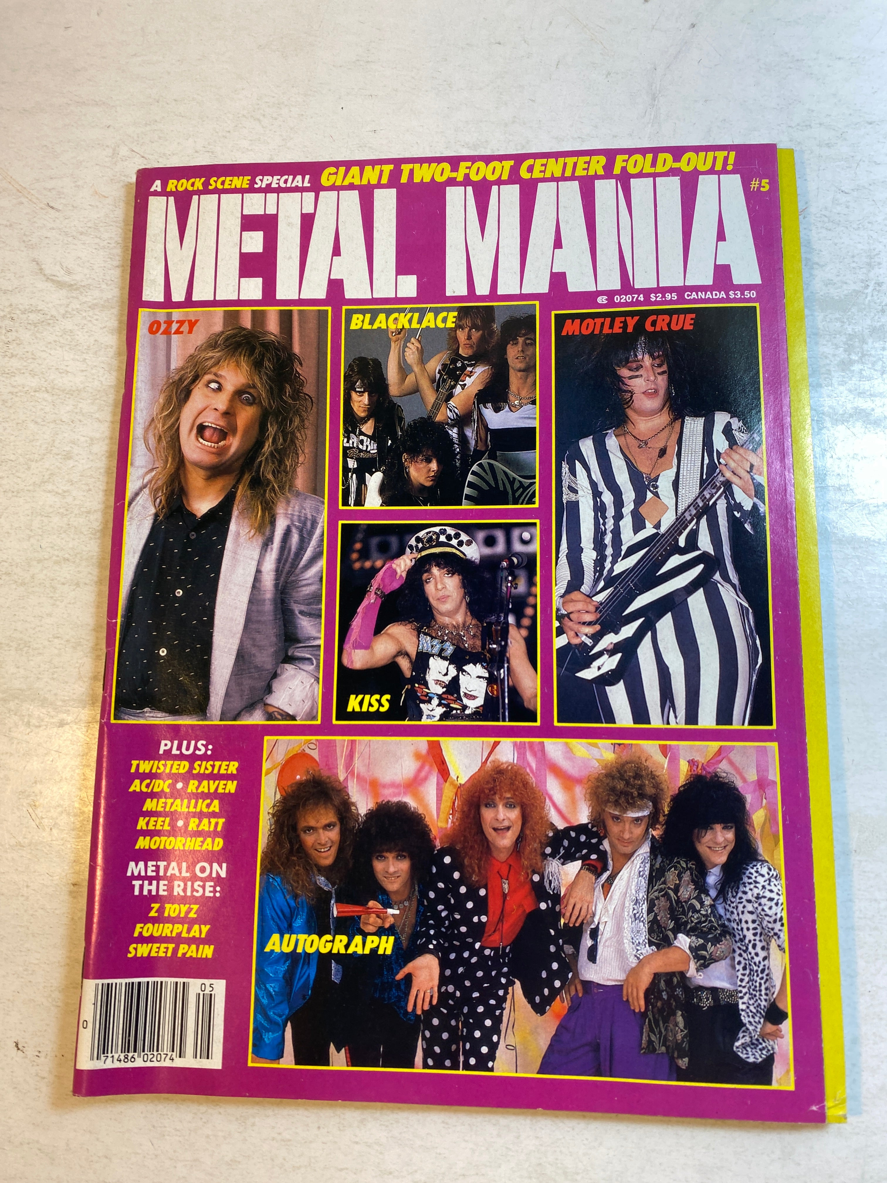 Metal Mania #5 May 1986 Ozzy Motley Crue