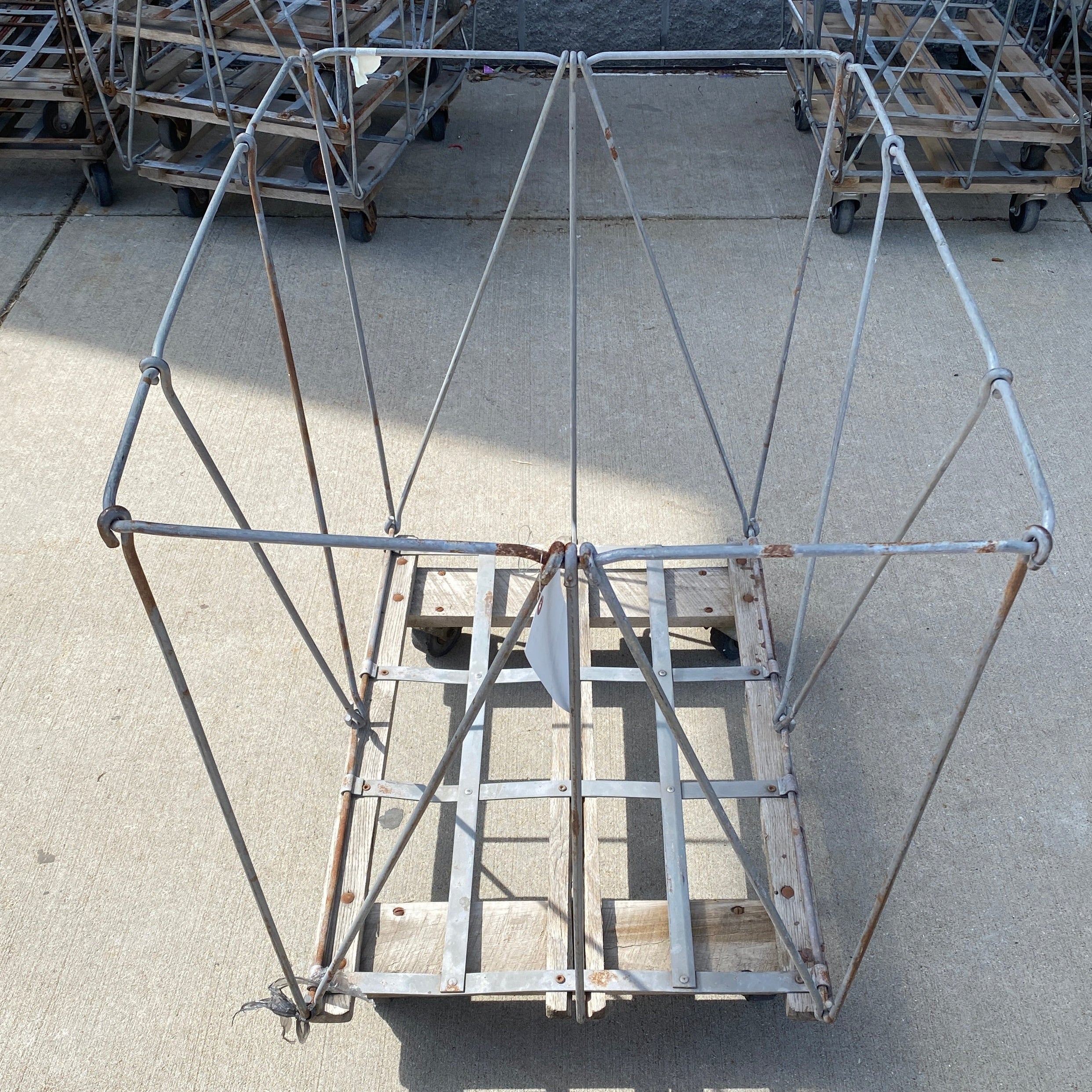 Metal Wire Frame Wheeled Multi-Purpose Cart