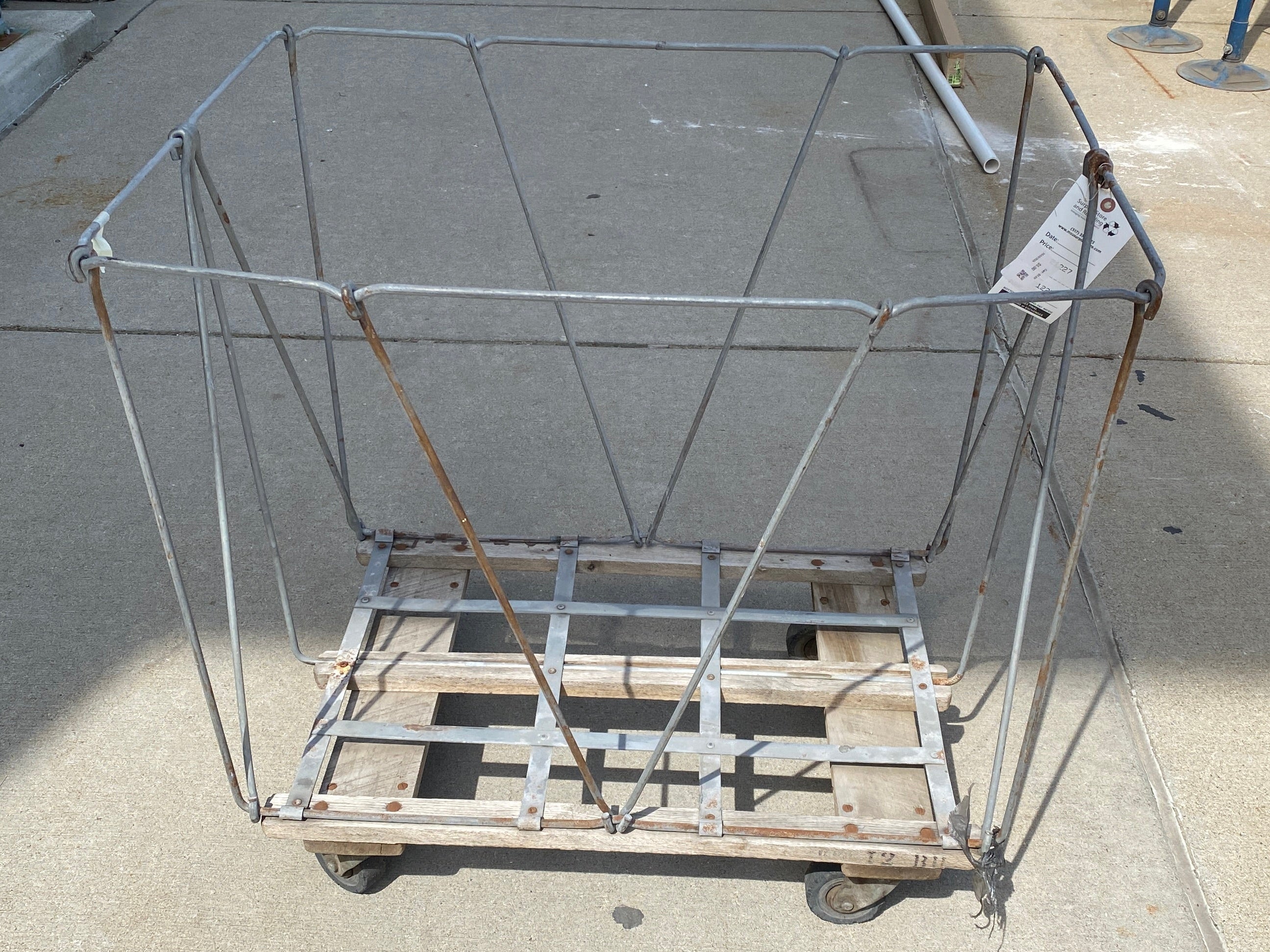 Metal Wire Frame Wheeled Multi-Purpose Cart