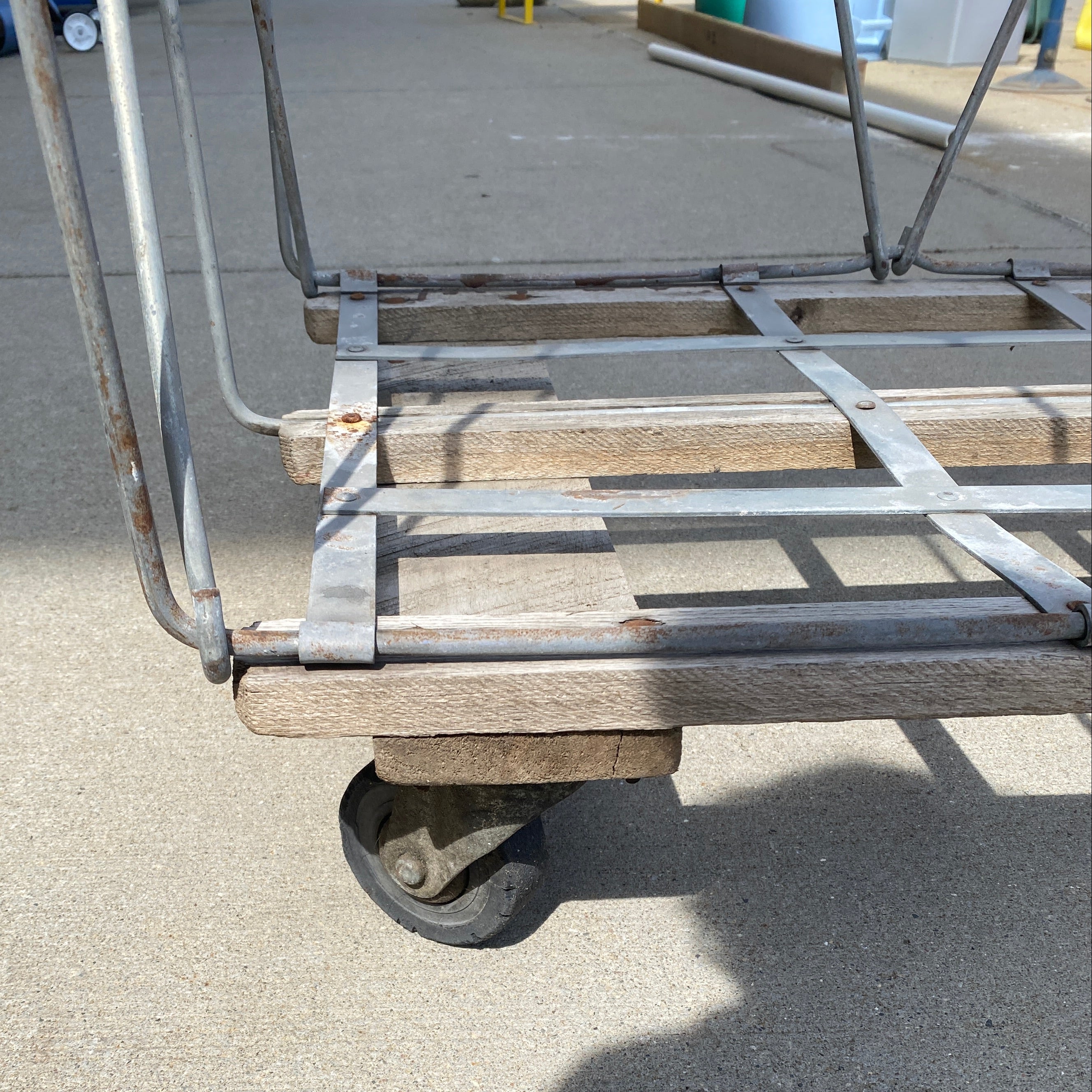 Metal Wire Frame Wheeled Multi-Purpose Cart