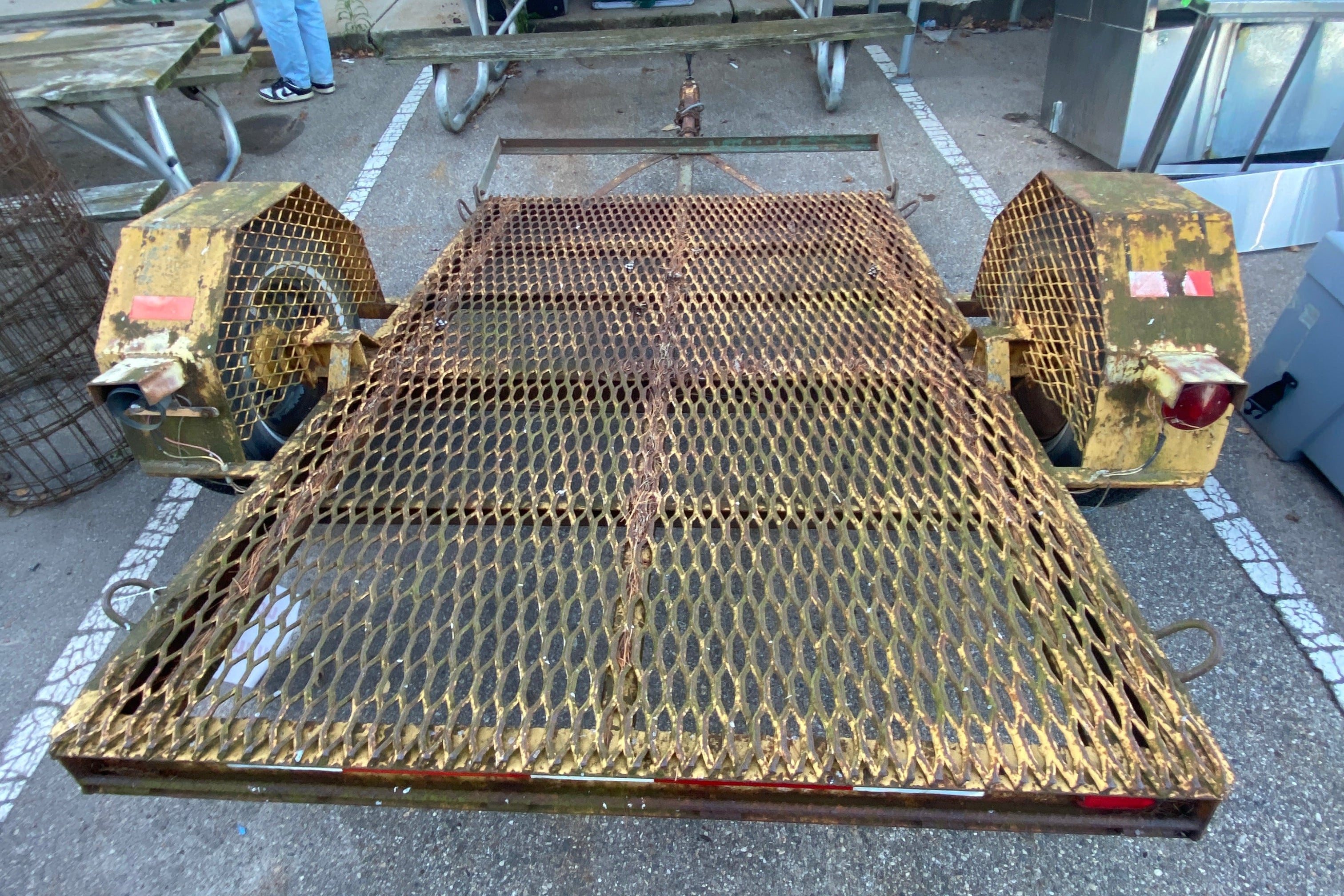 Metal Yellow Farm Trailer