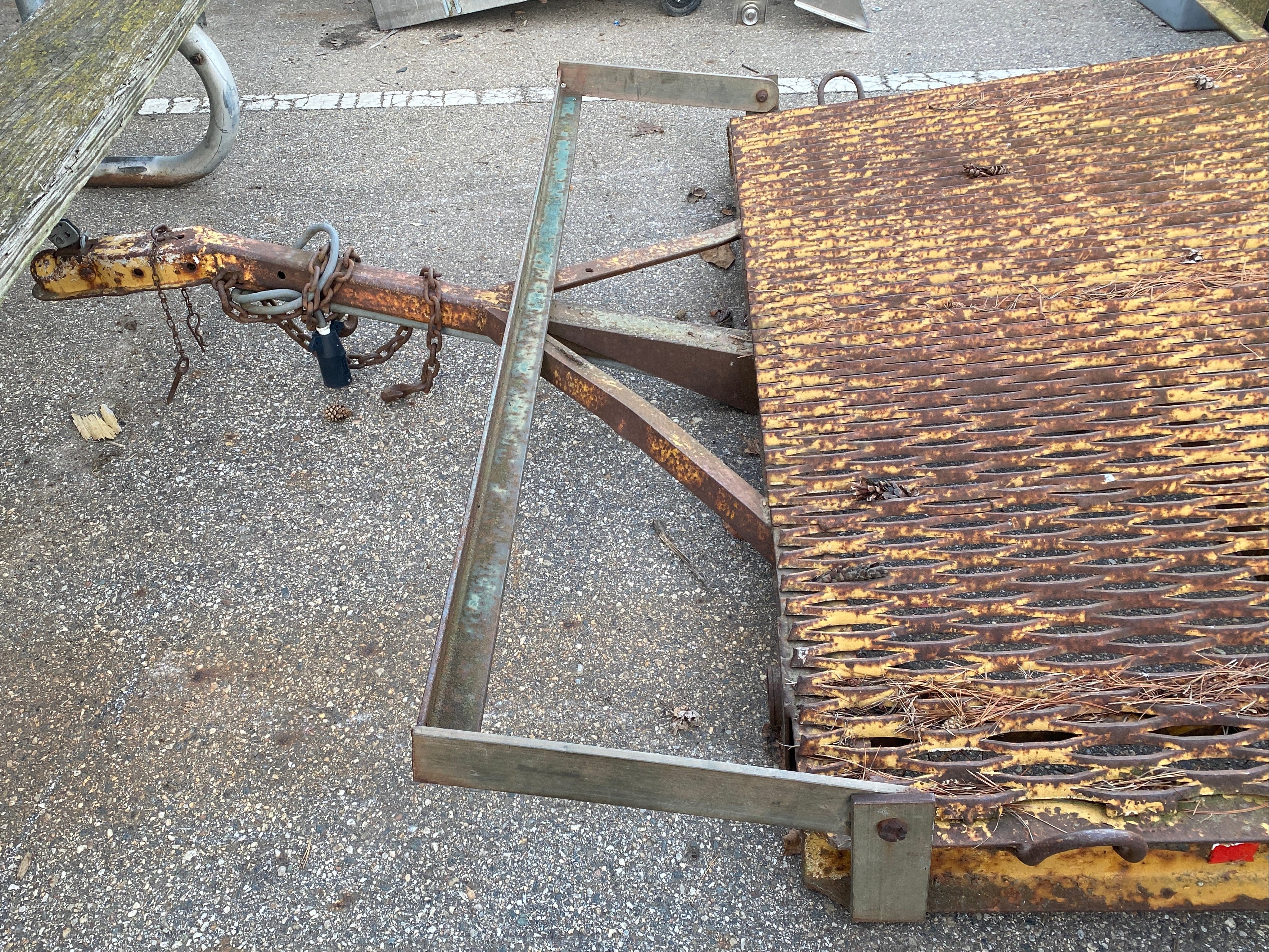 Metal Yellow Farm Trailer