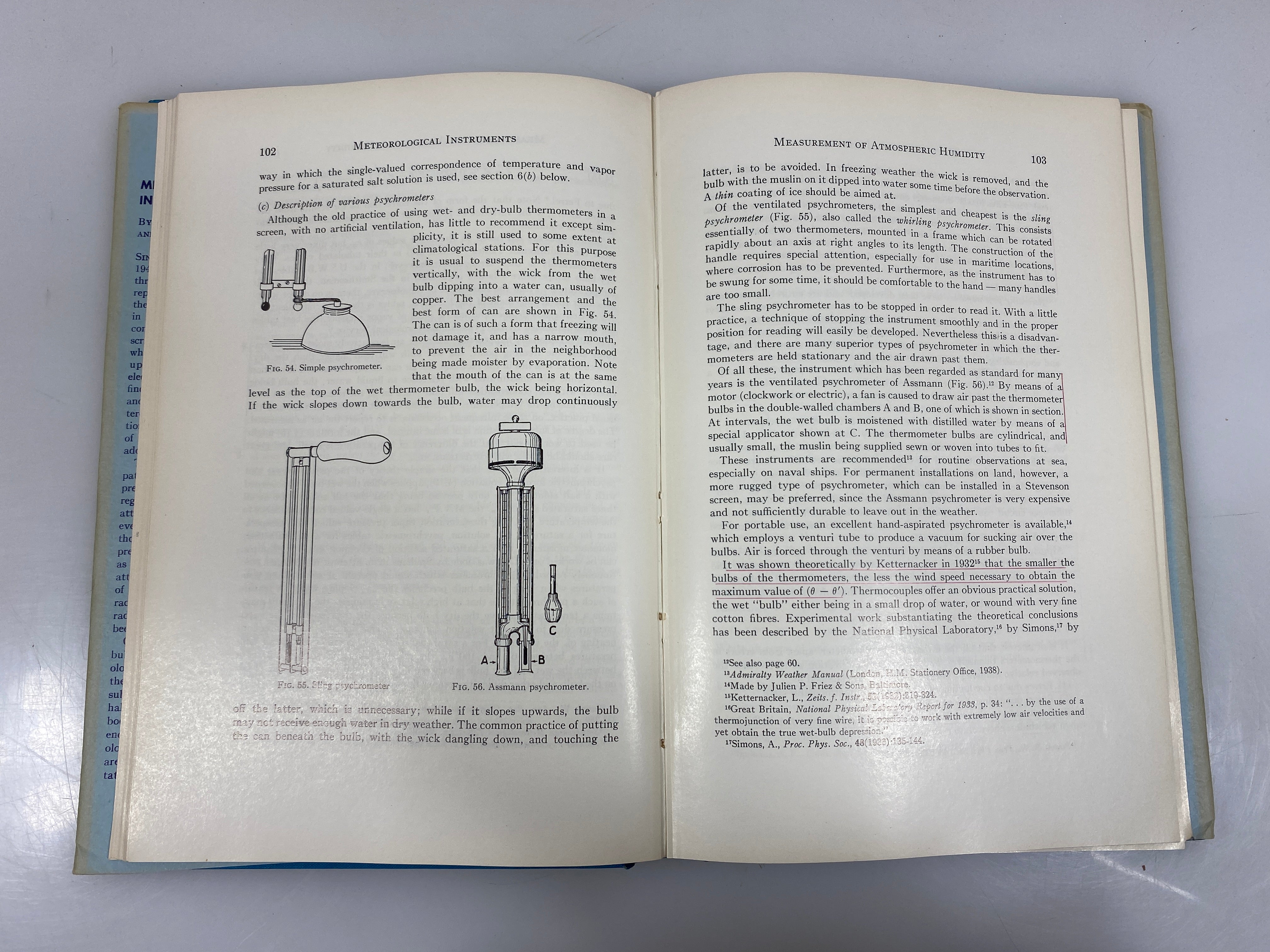 Meteorological instruments by Middleton/Sphilhaus 1953 3rd Ed. HCDJ
