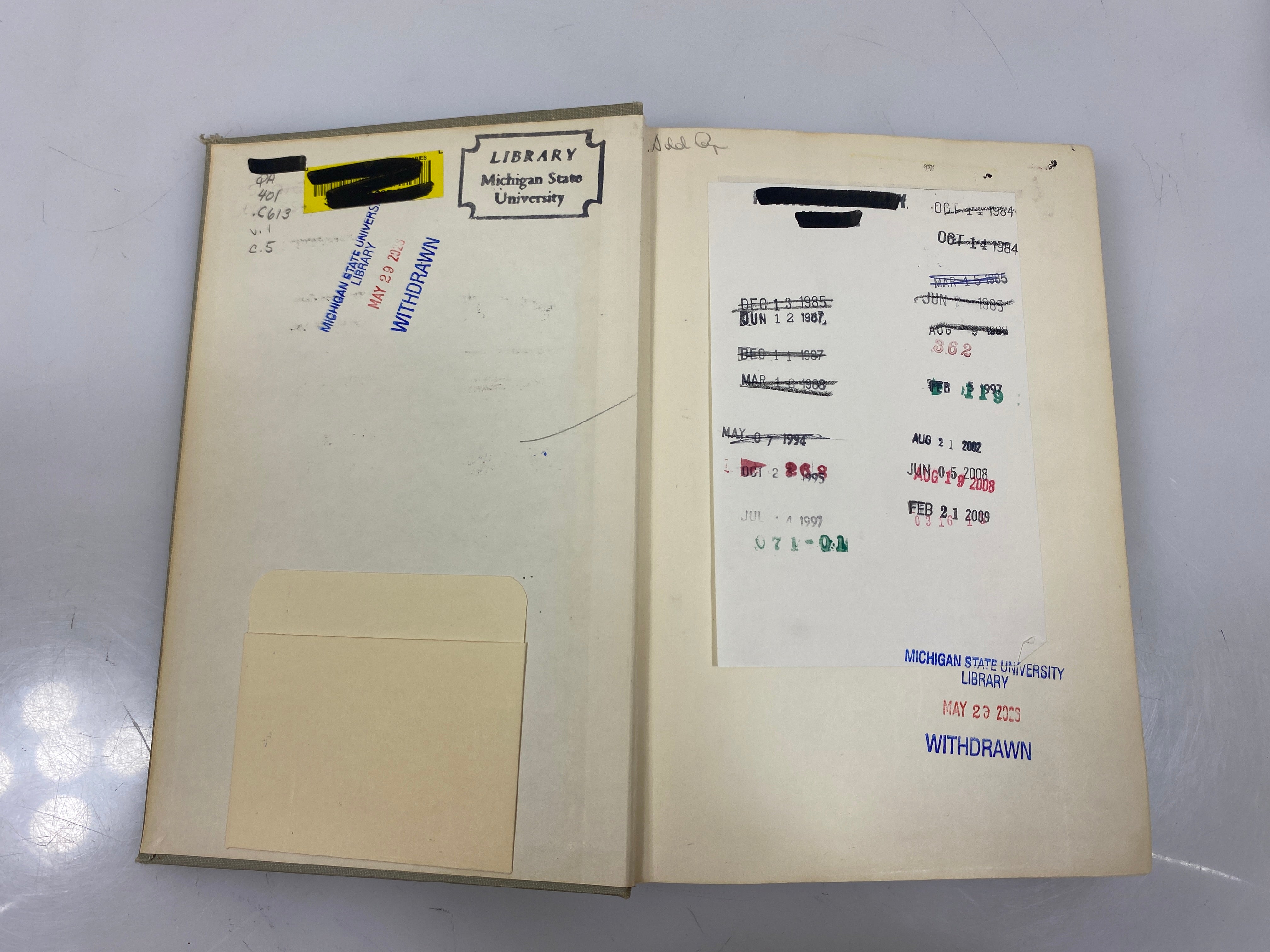 Methods of Mathematical Physics Vol I by Curant/Hilbert Ex-library 1965 HC