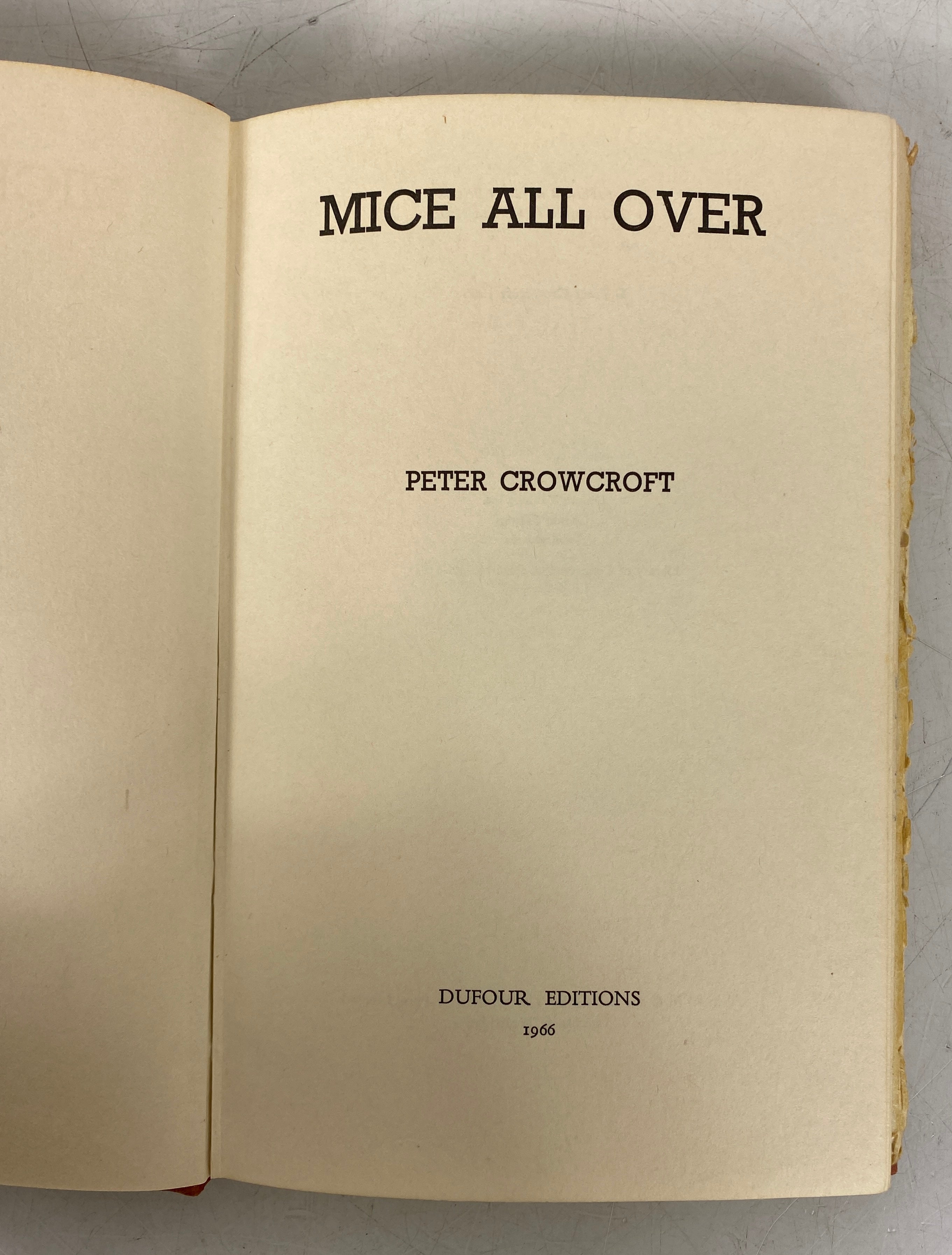 Mice All Over by Peter Crowcroft 1966 Dufour Editions Inc HC DJ