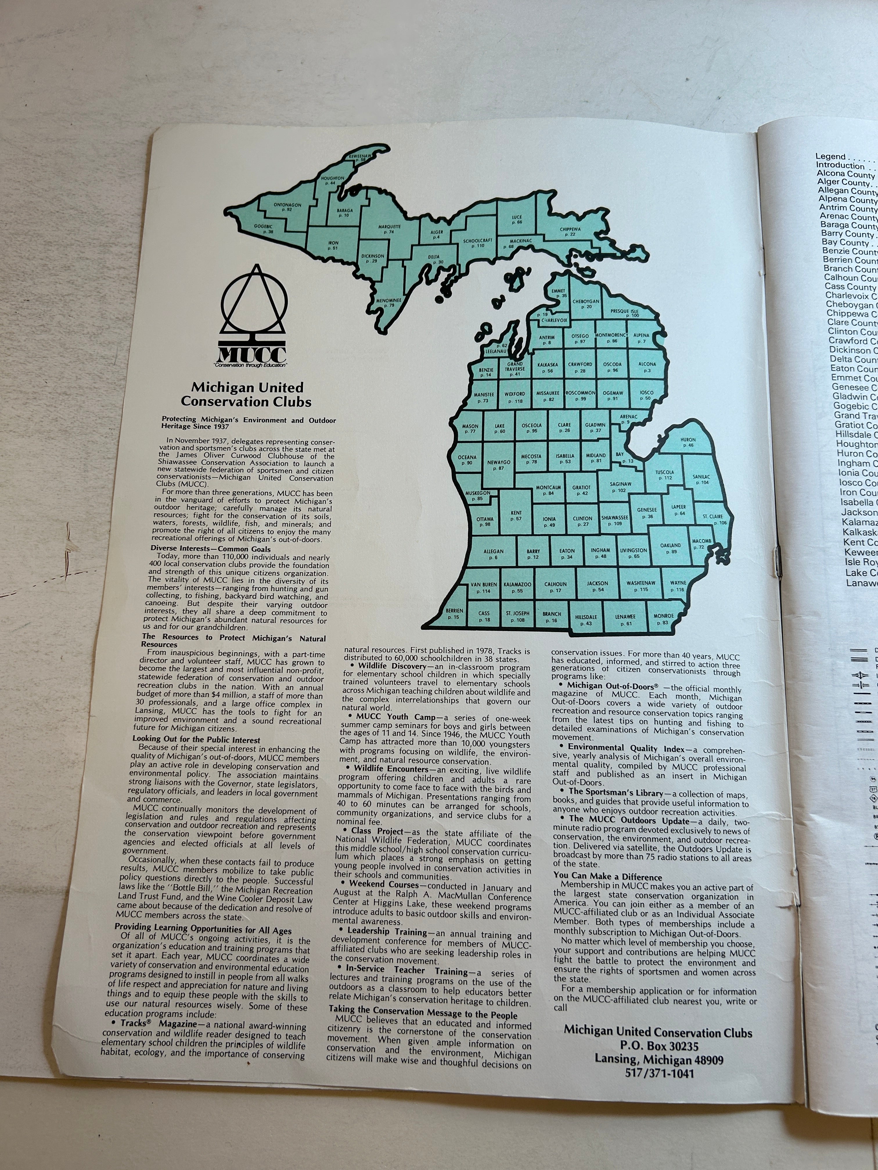 Michigan Outdoors: MI County Map Guide Oversized SC