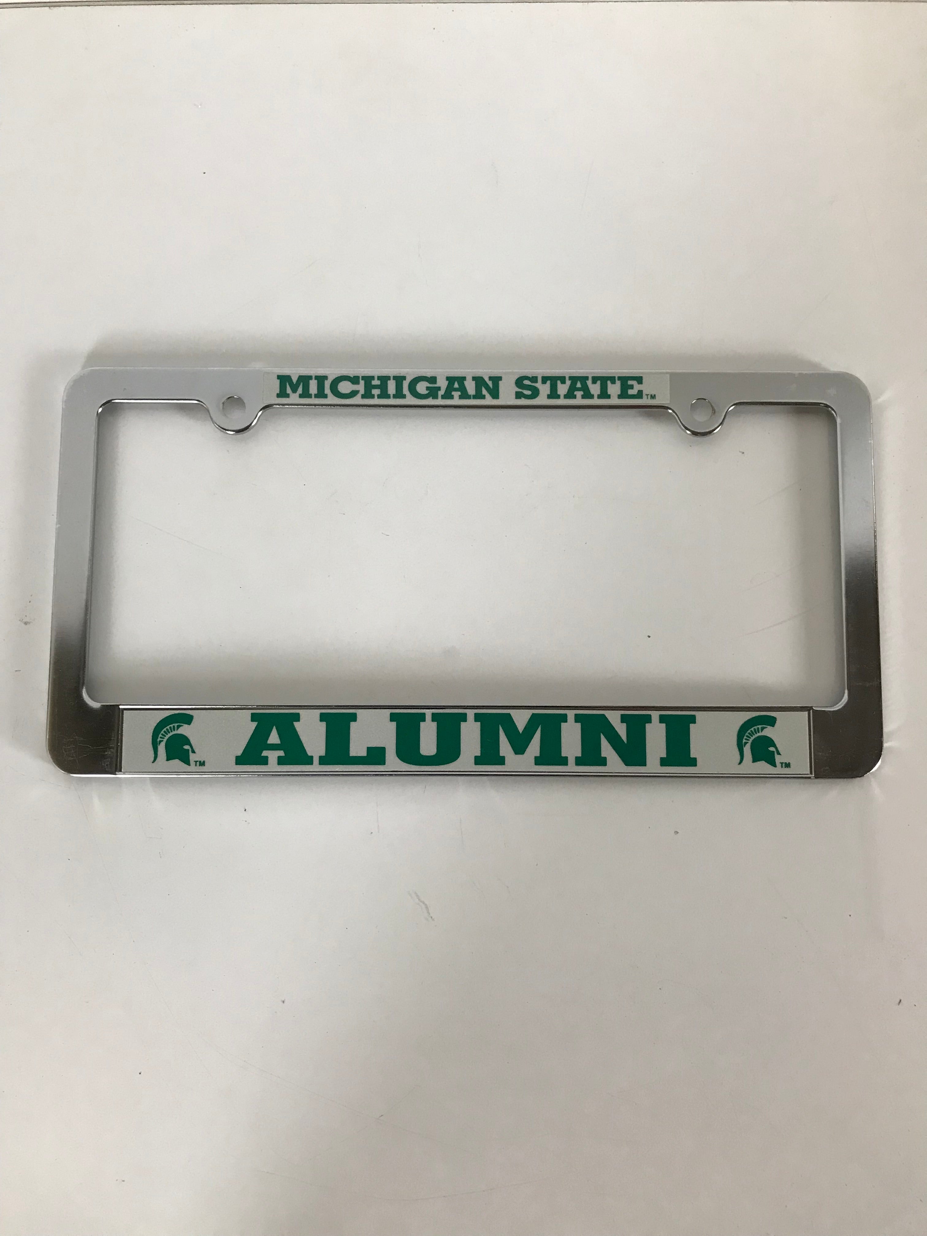 Michigan State Alumni Chrome License Plate Frame