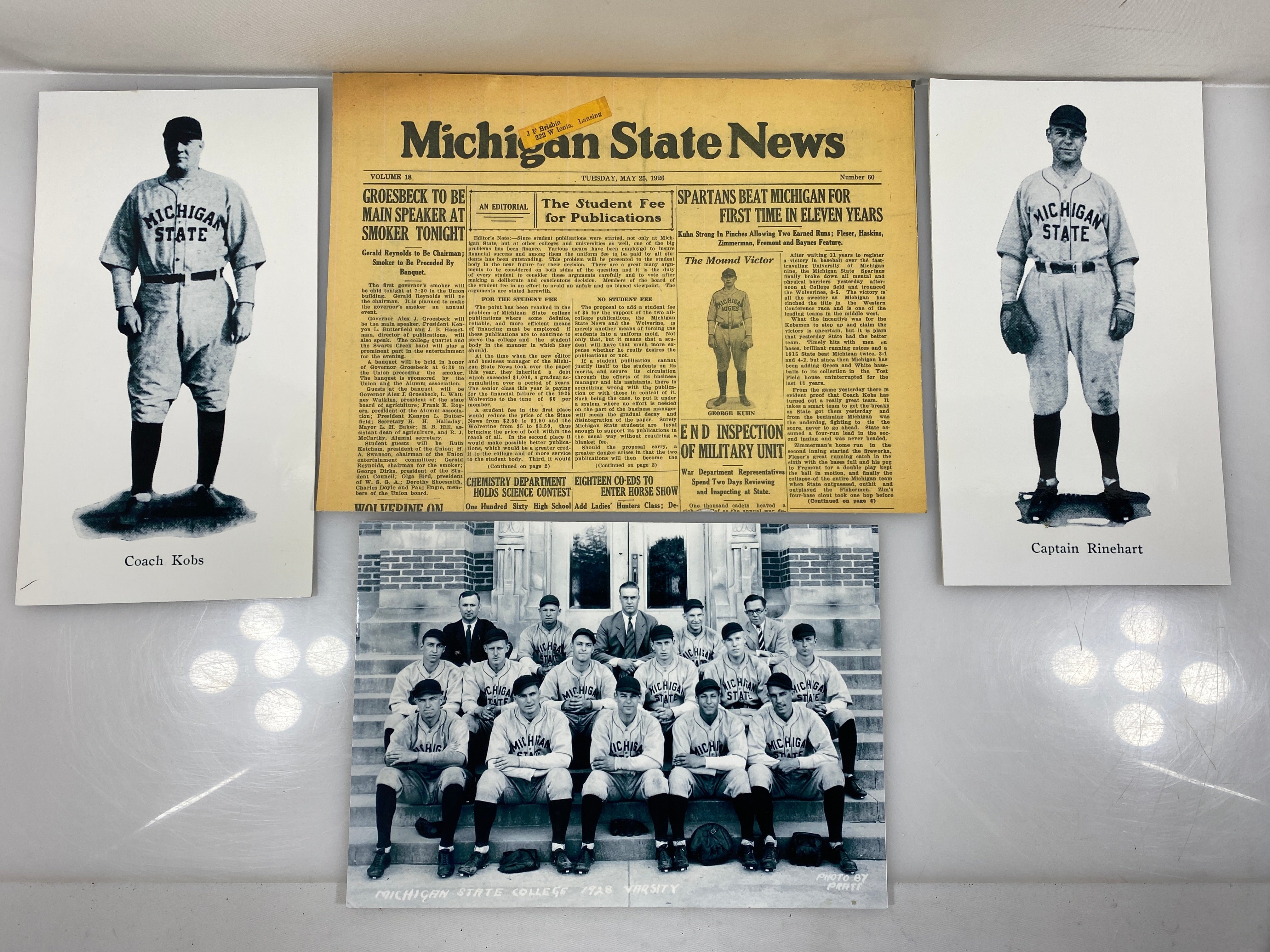 Michigan State Baseball Museum Ephemera Lot