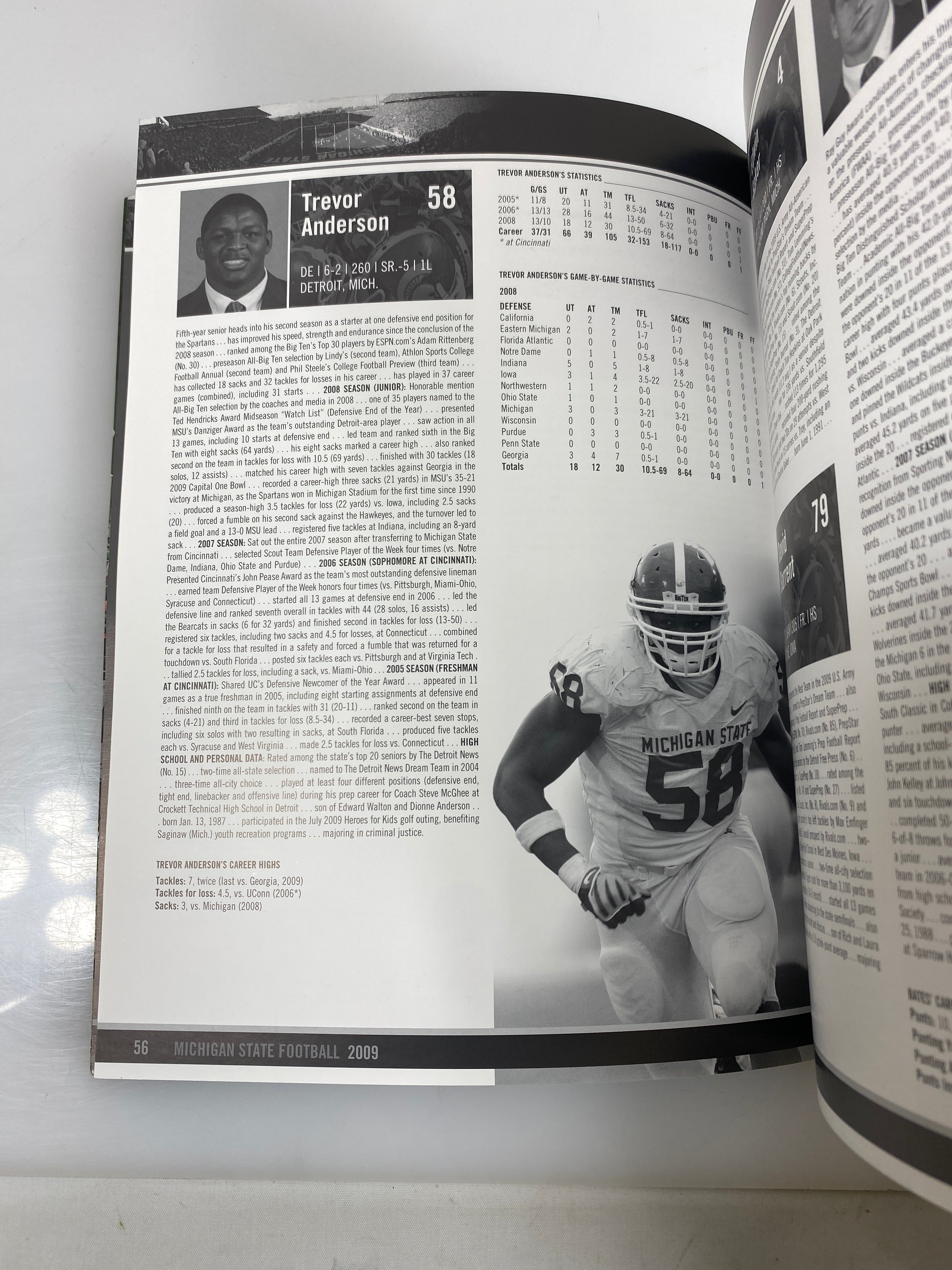 Michigan State Spartan Football 2009 Guide SC