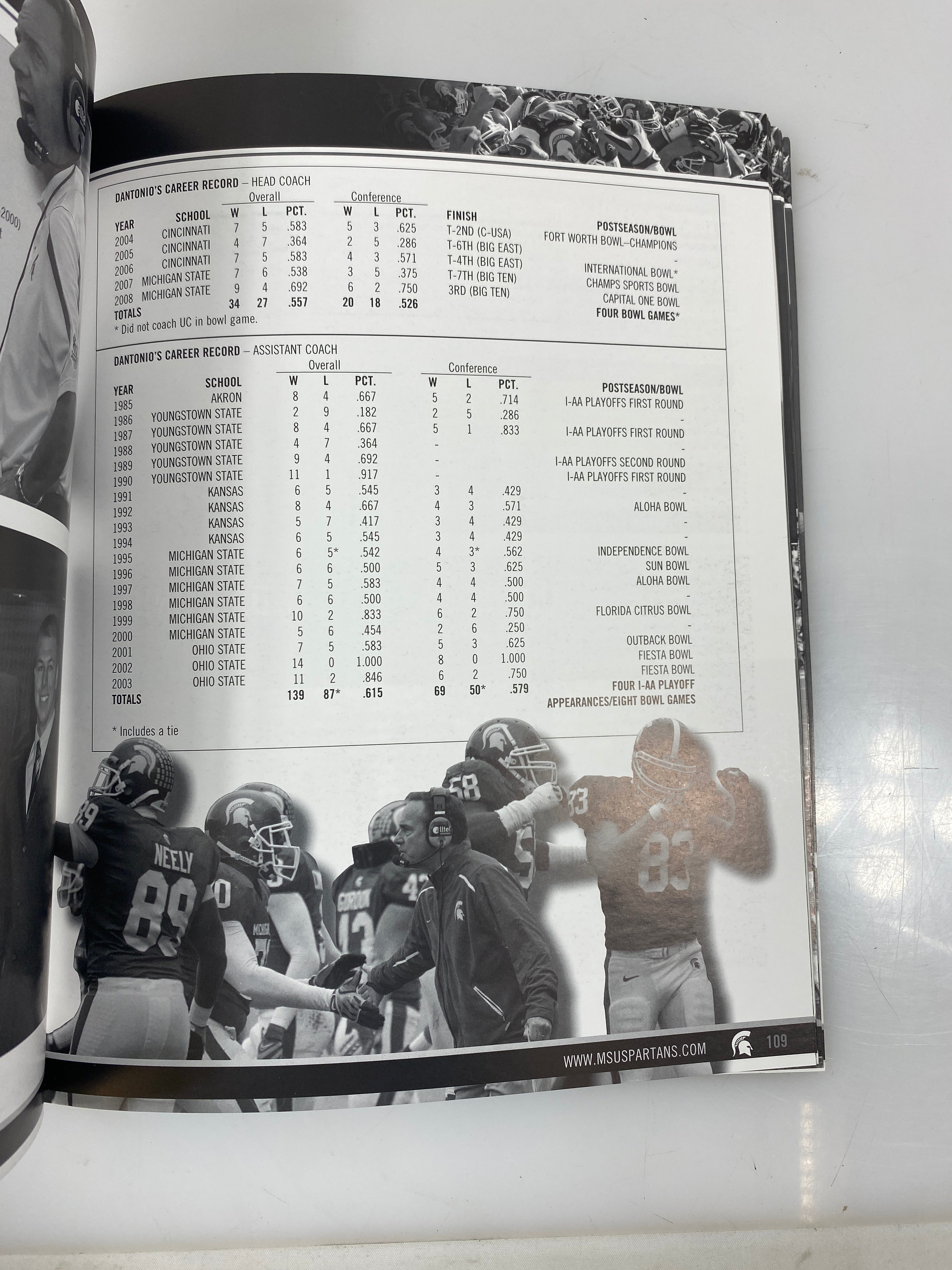Michigan State Spartan Football 2009 Guide SC