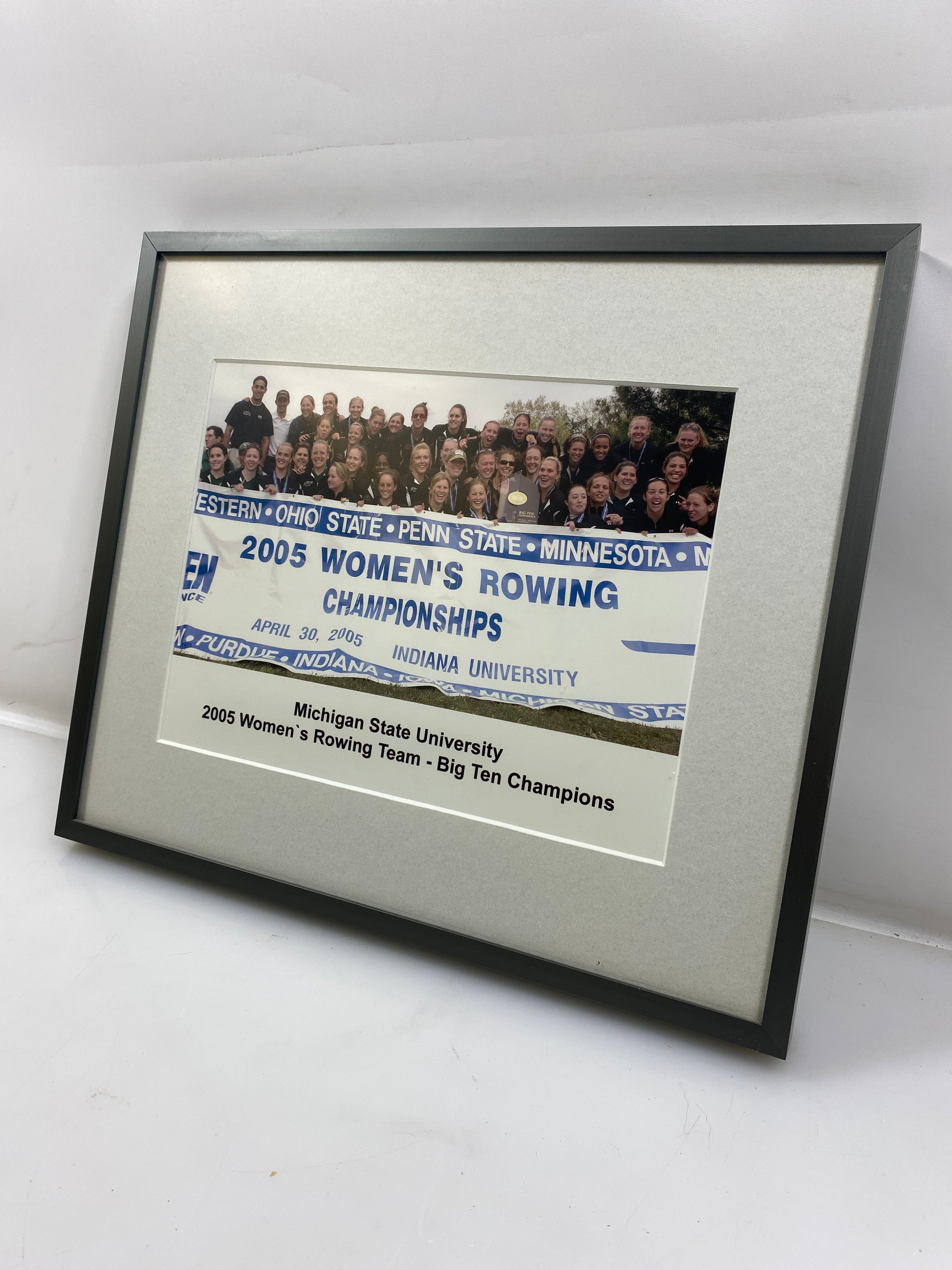 Michigan State University 2005 Women's Rowing Team – Big Ten Champs Matted Photo