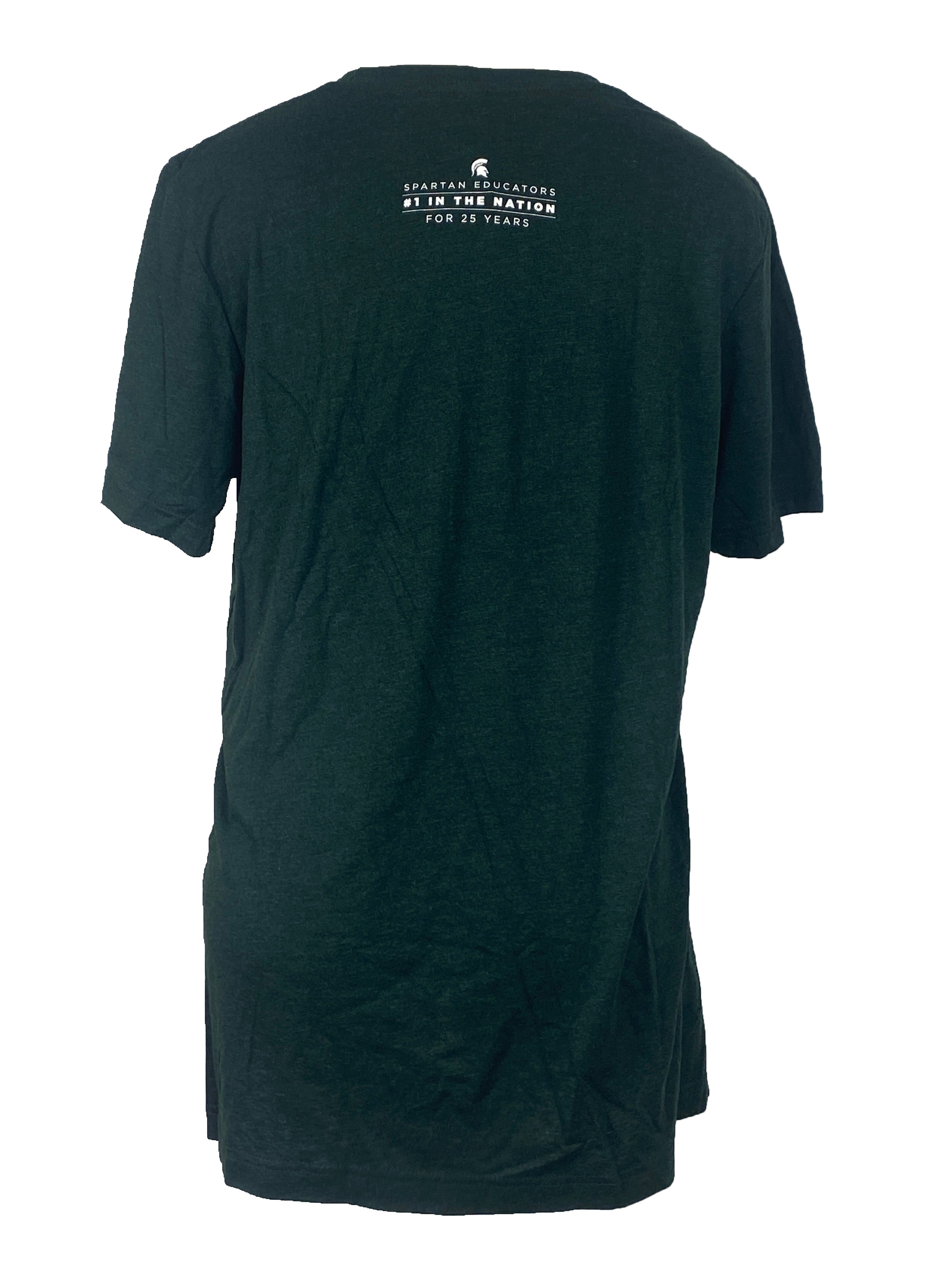Michigan State University Education Green T-Shirt Men's Size L