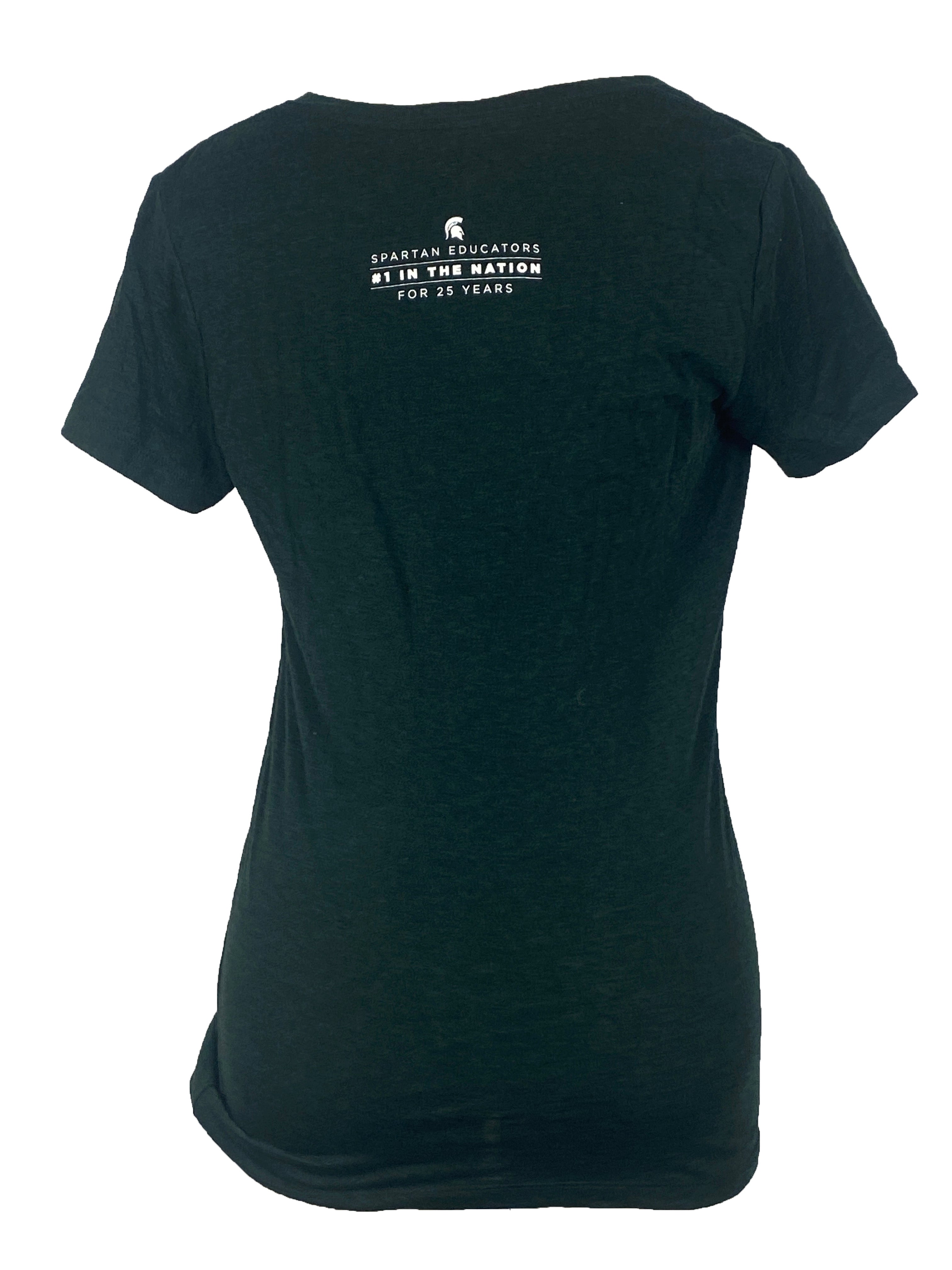 Michigan State University Education Green T-Shirt Women's Size L