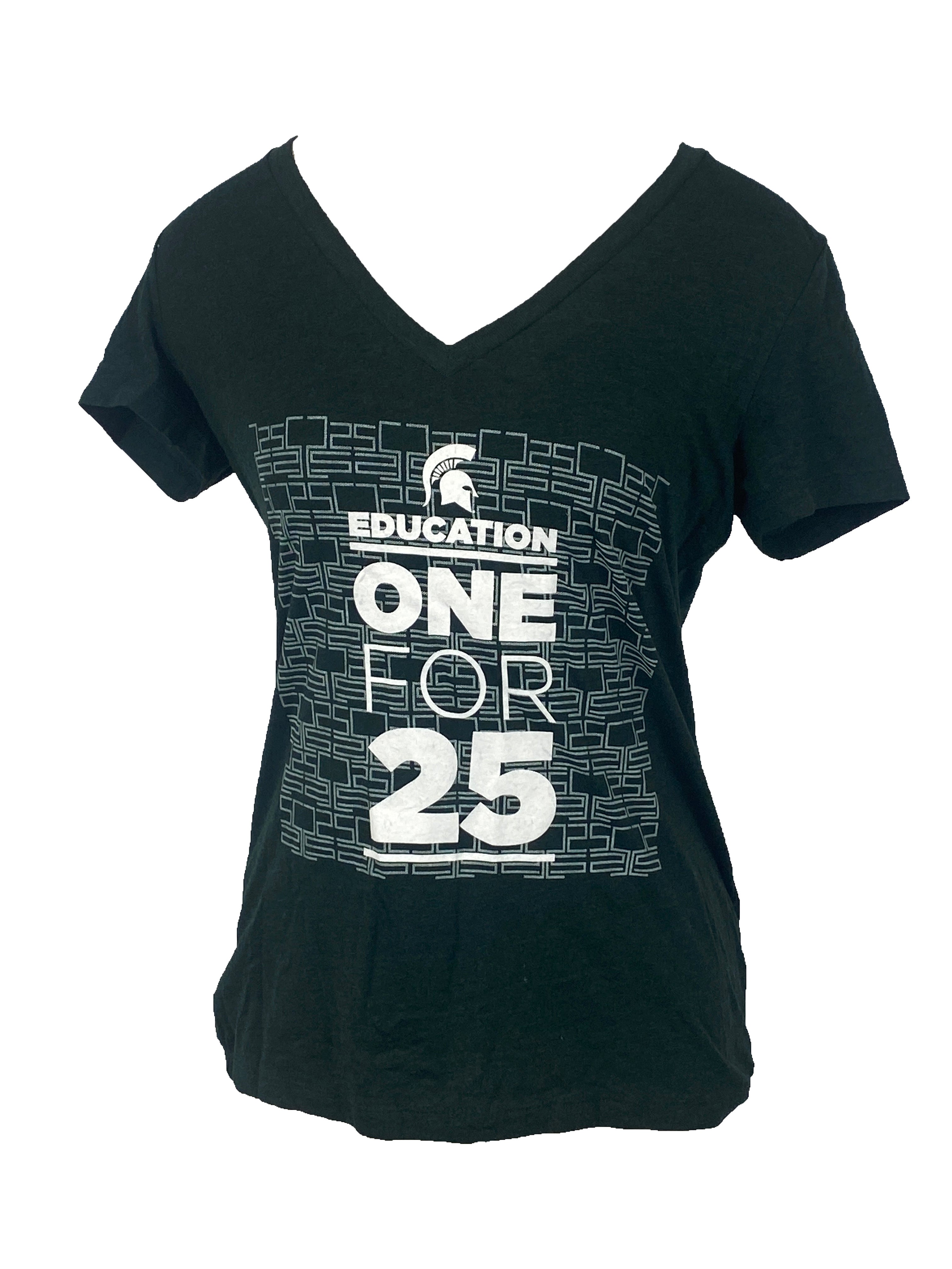Michigan State University Education Green T-Shirt Women's Size L