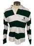 Michigan State University Green and White Striped Rugby Shirt Men's Size S