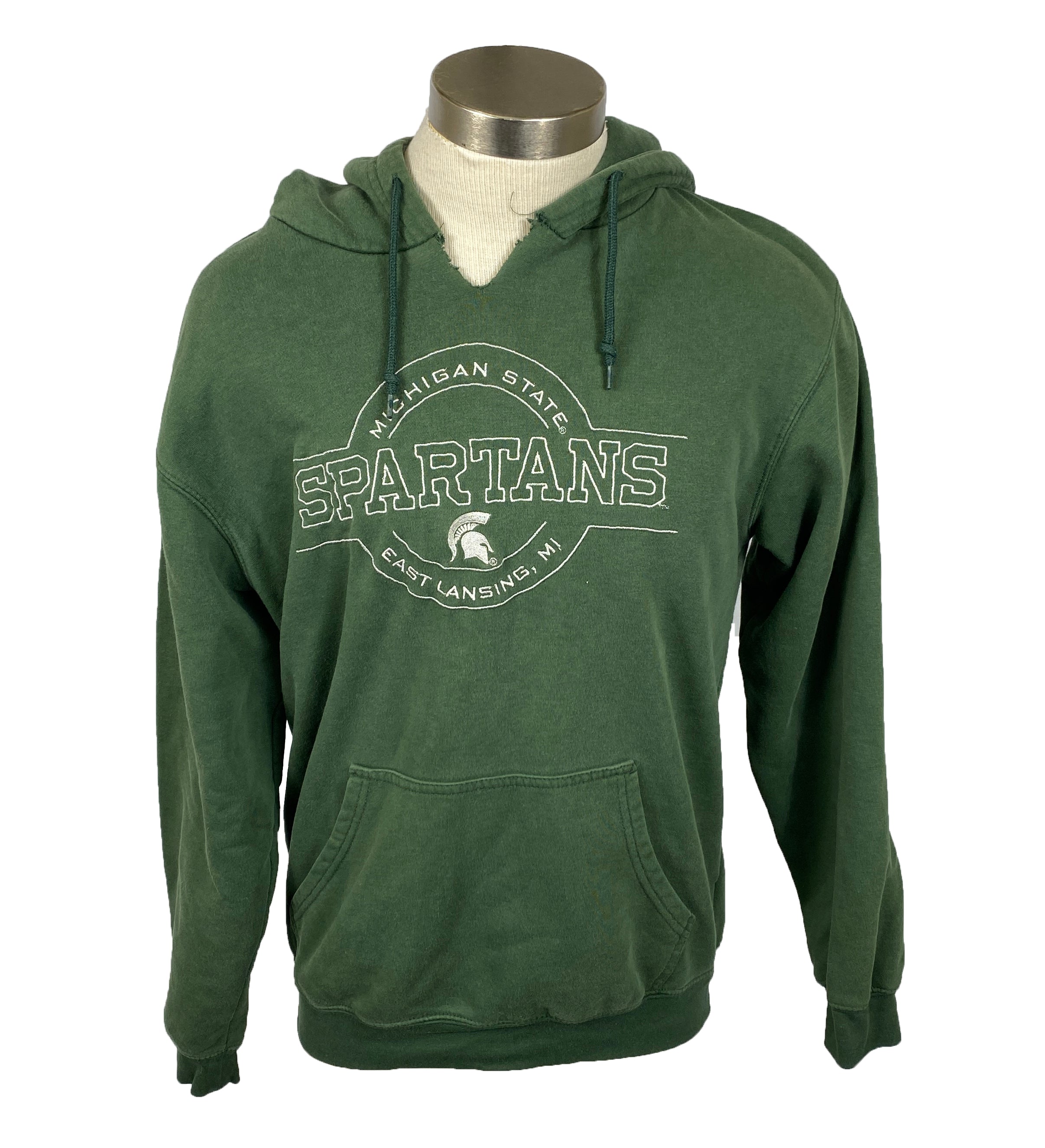 Michigan State University Green Embroidered Hoodie Unisex Size M