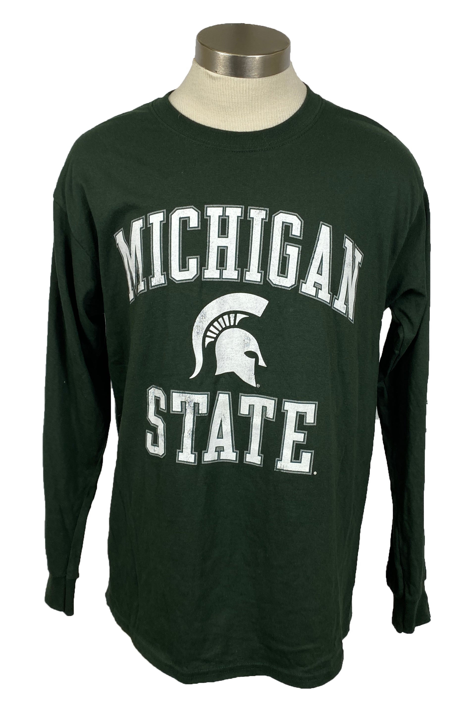 Michigan State University Green Long-Sleeve T-Shirt Unisex Size L