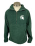 Michigan State University Green Sherpa Half-Zip Women's Size M