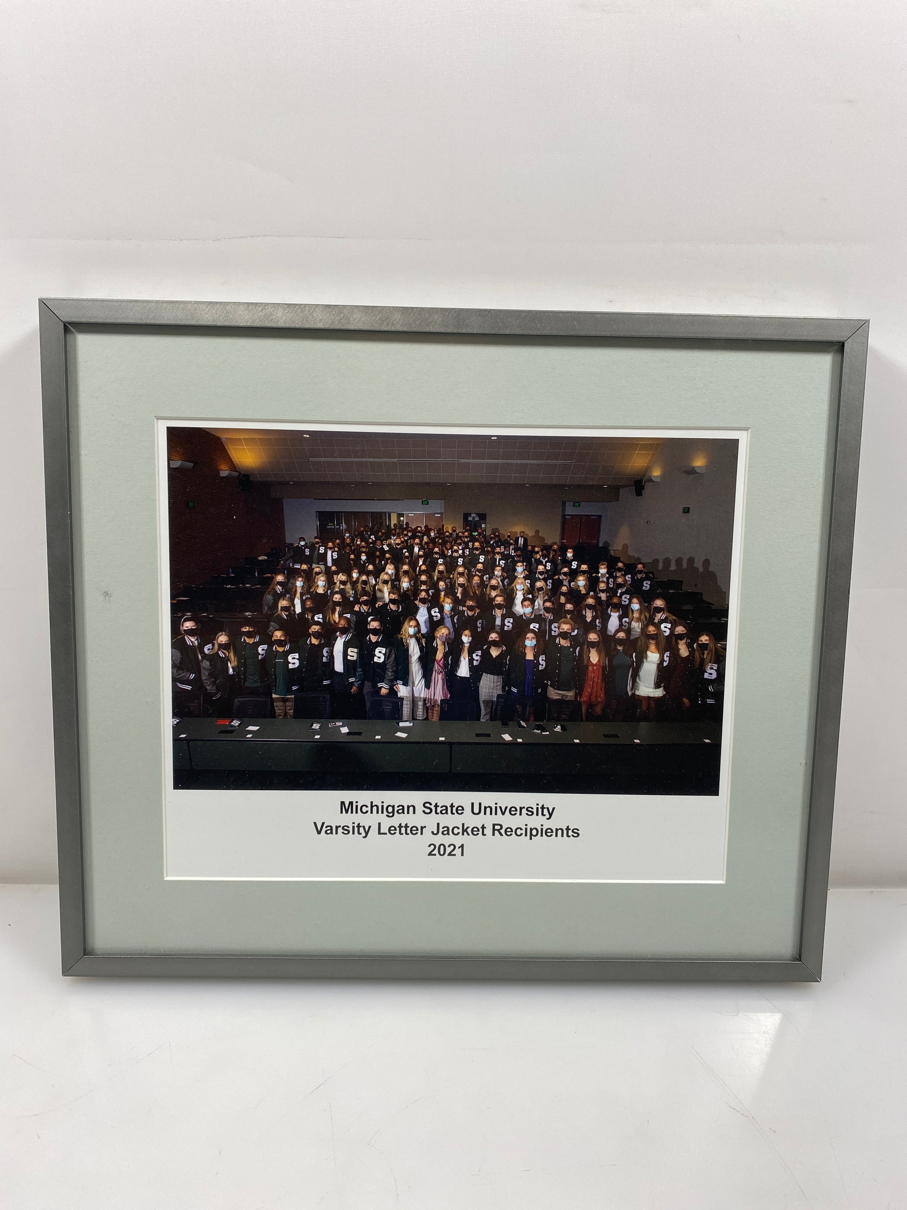 Michigan State University Varsity Letter Jacket Recipients 2021 Framed Photo
