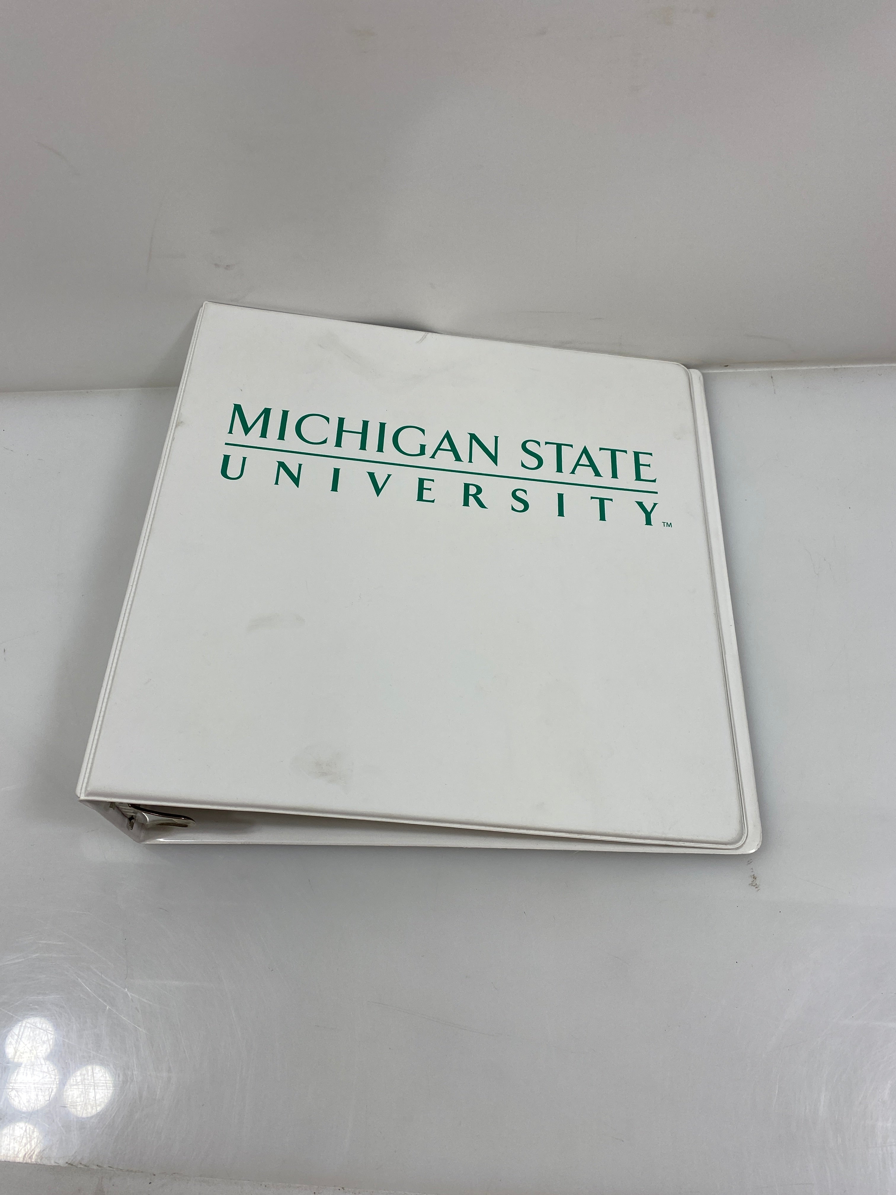 Michigan State University White 3-Ring Binder