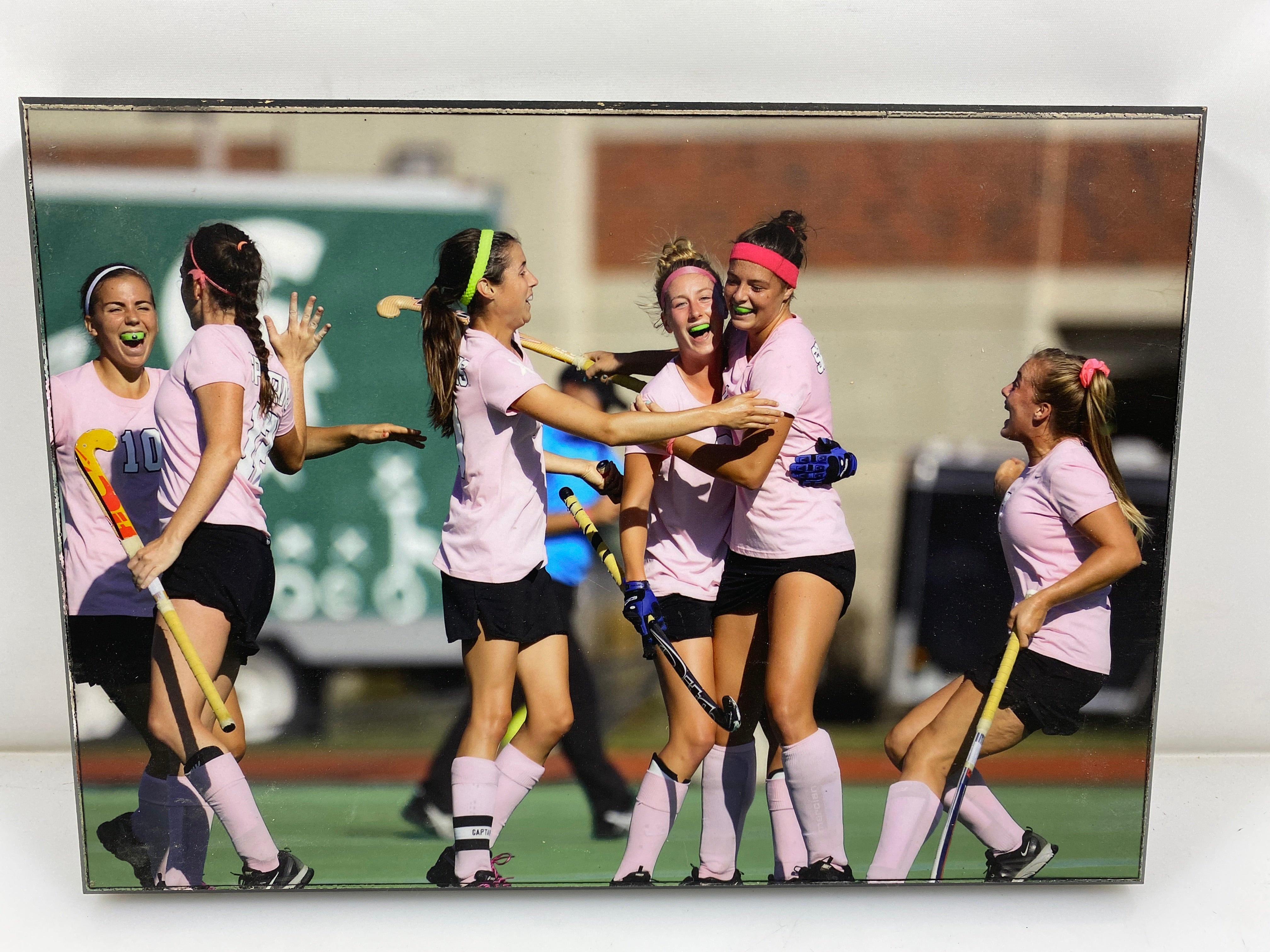 Michigan State University Women's Field Hockey Celebration for Goal Small Sized Photo Plaque