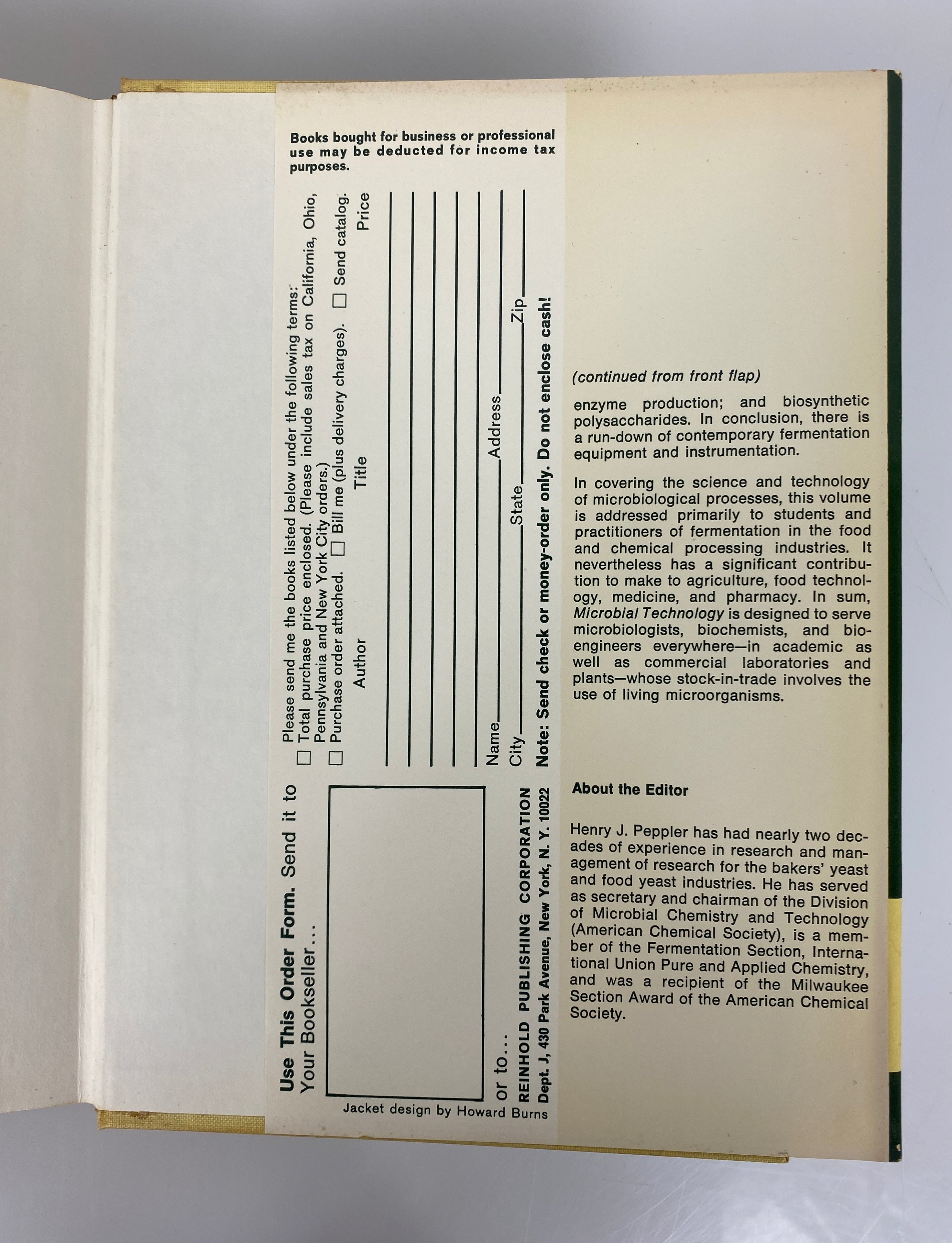 Microbial Technology by Henry Peppler 1967 Vintage HC DJ