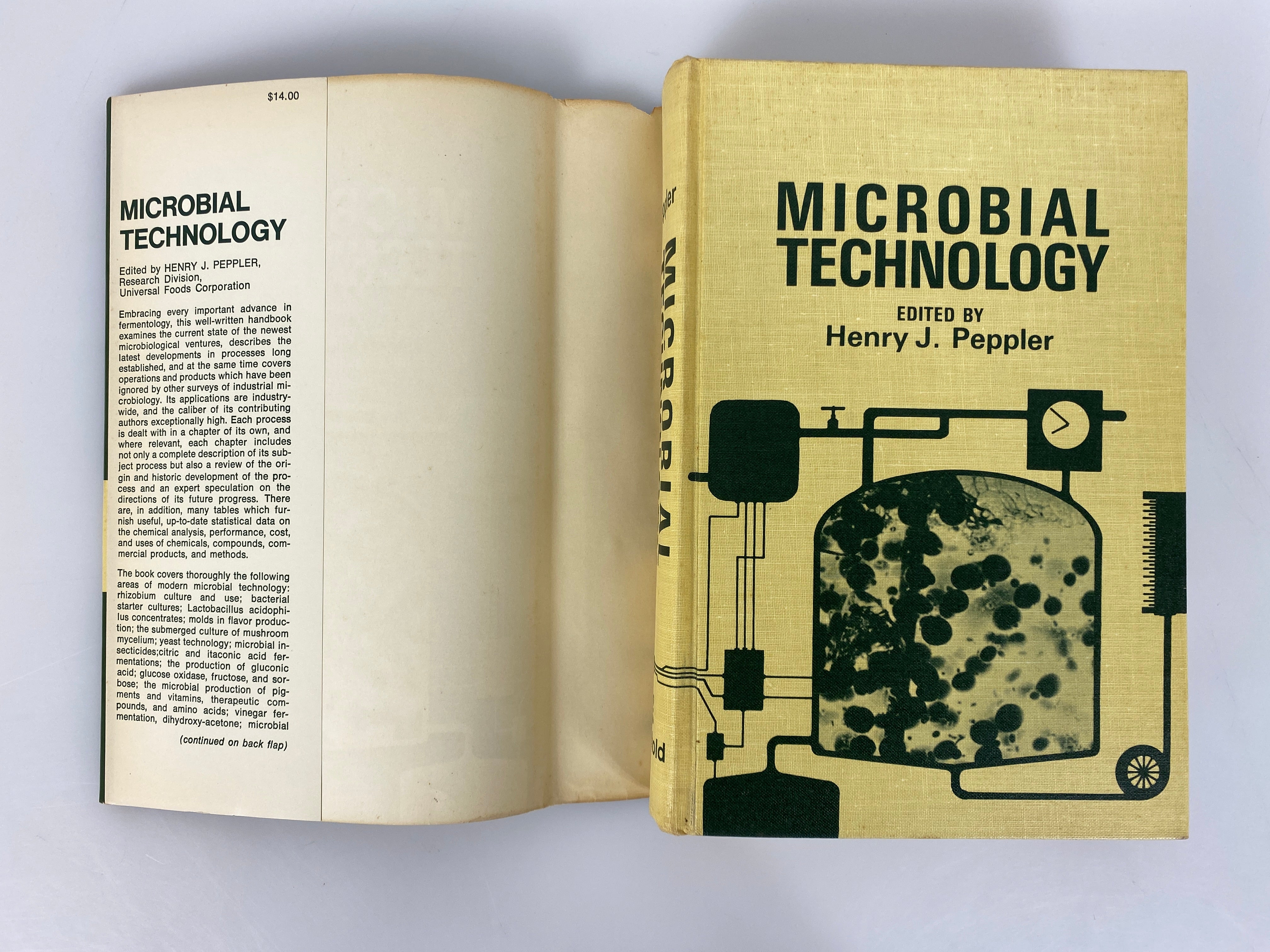 Microbial Technology by Henry Peppler 1967 Vintage HC DJ