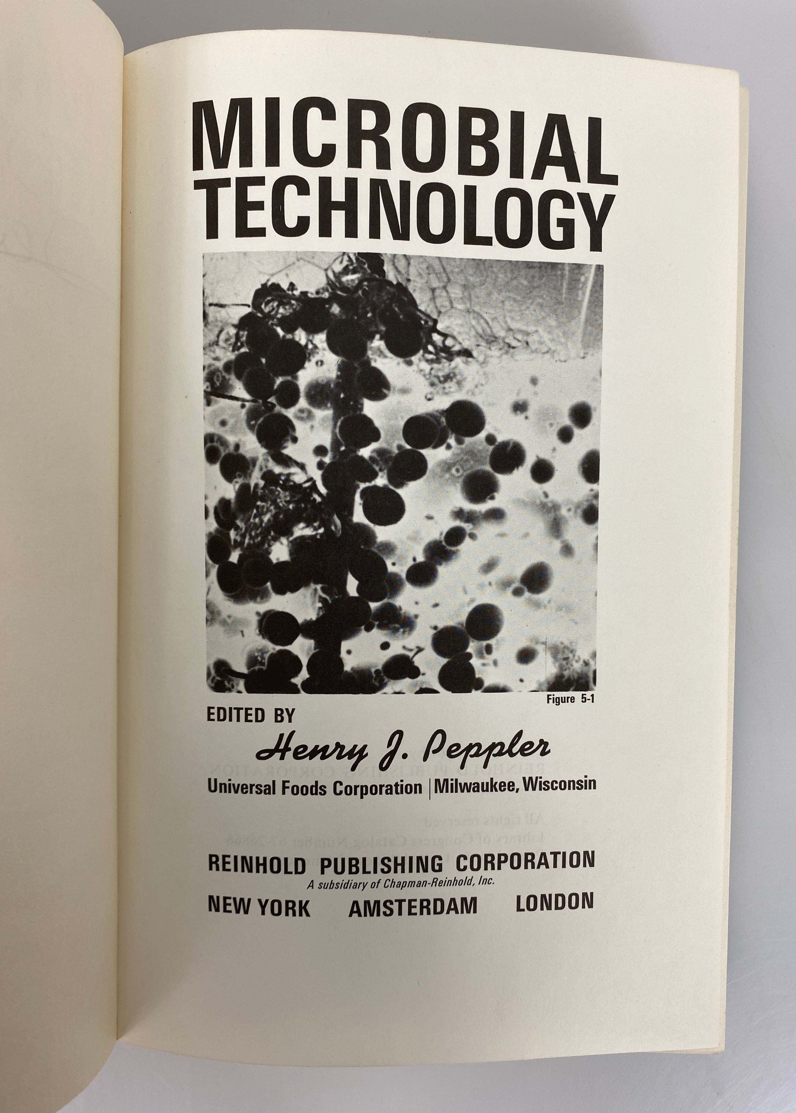 Microbial Technology by Henry Peppler 1967 Vintage HC DJ