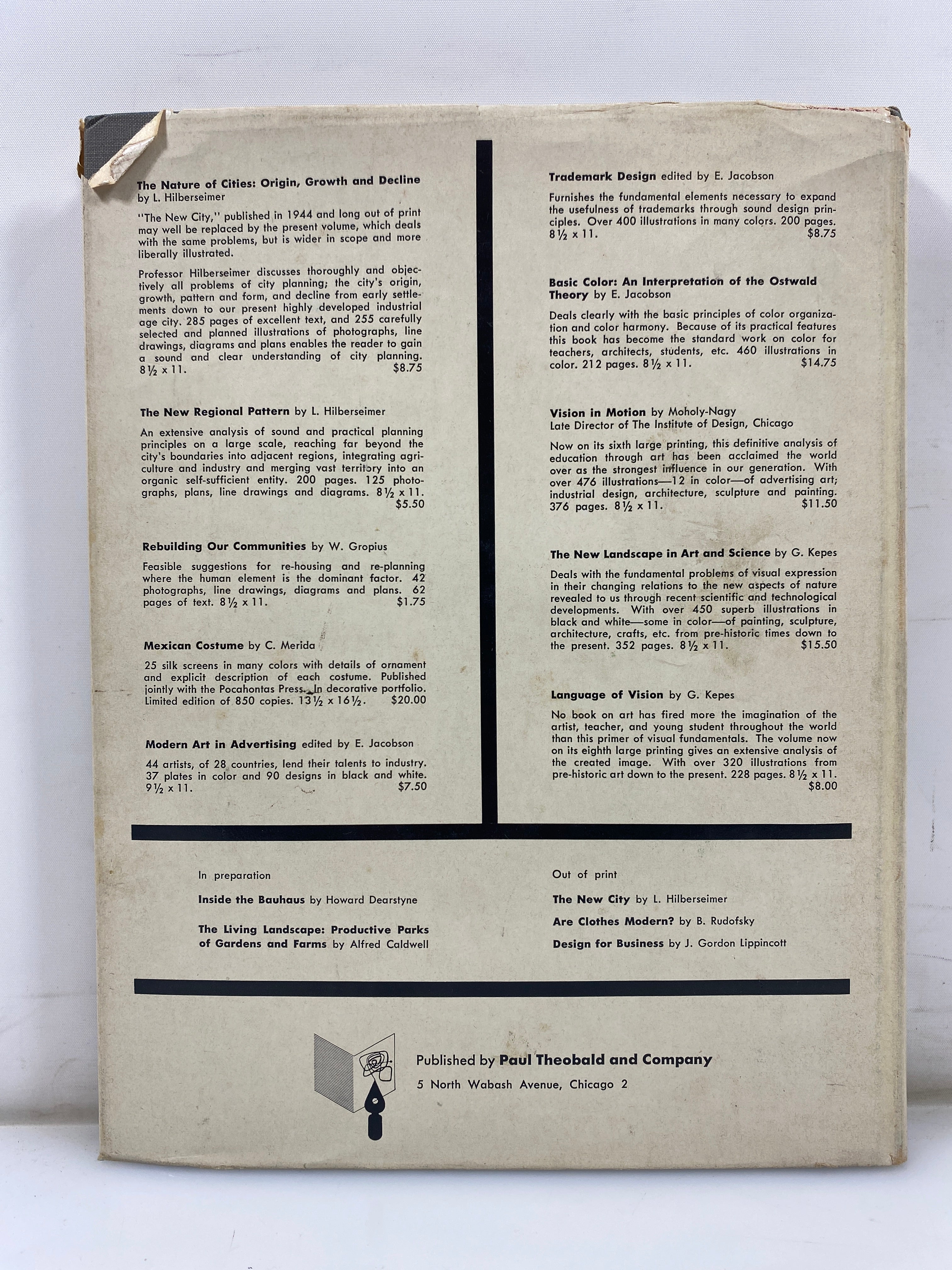 Mies Van Der Rohe by Hilberseimer 1956 HCDJ