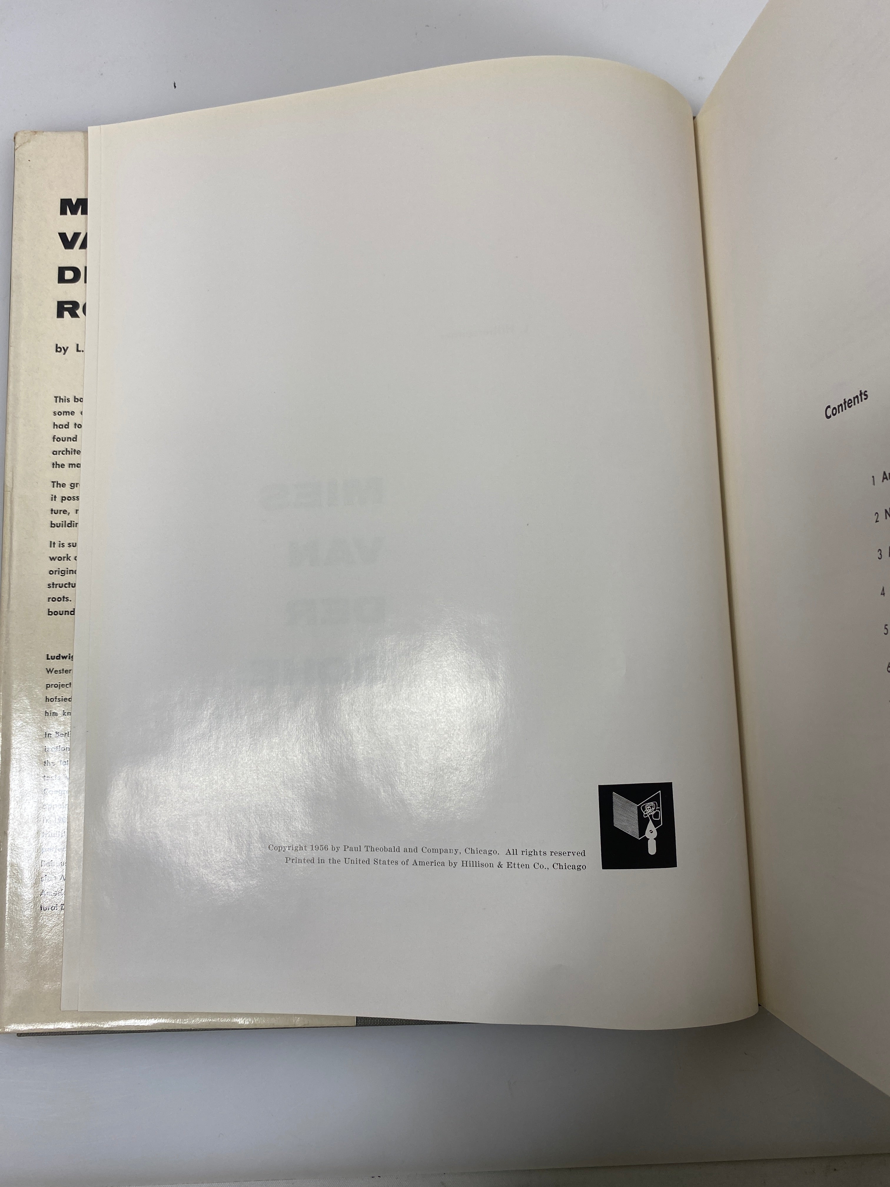 Mies Van Der Rohe by Hilberseimer 1956 HCDJ