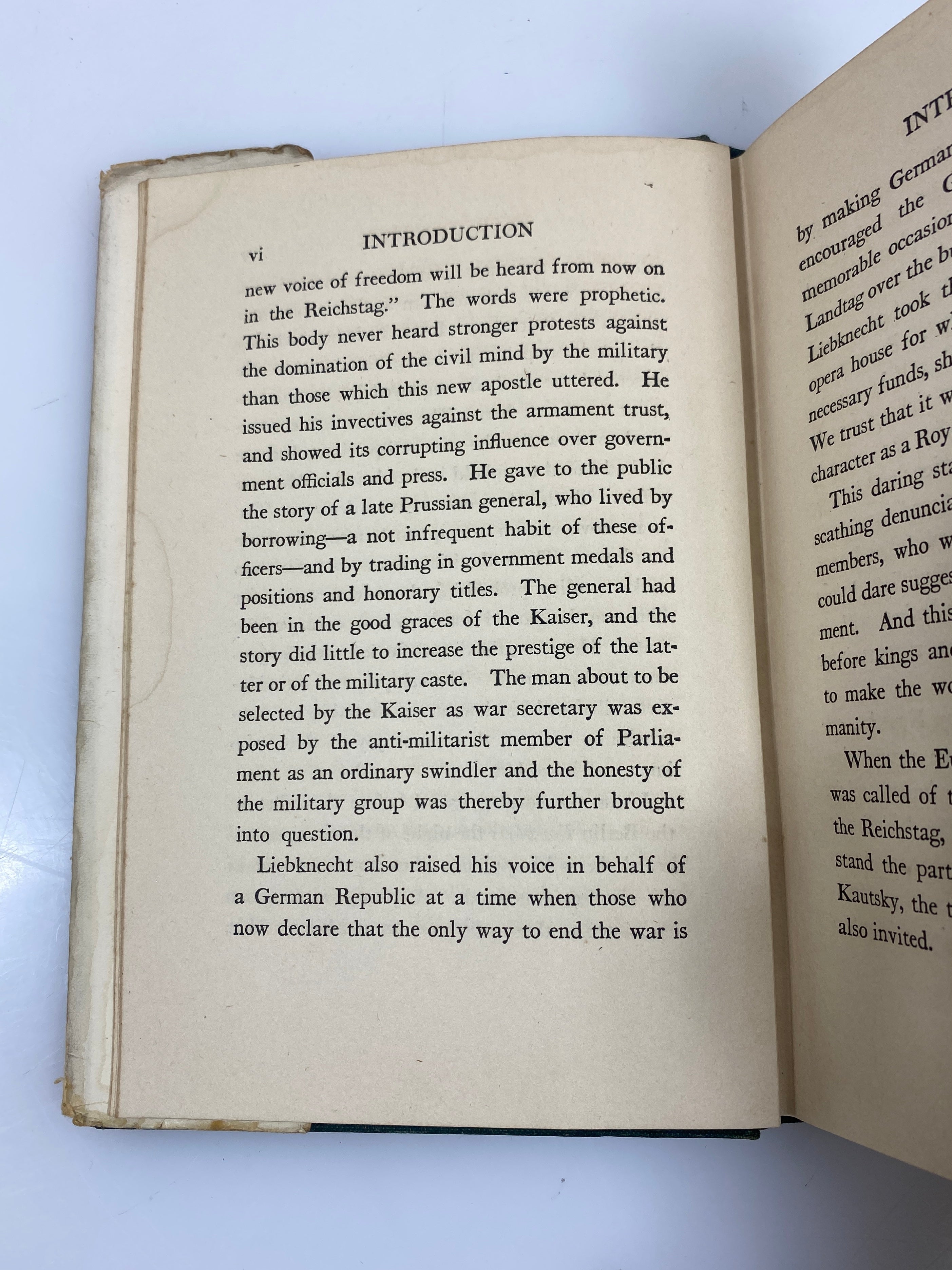 Militarism Liebknecht Suppressed Book 2nd Print 1917 HCDJ