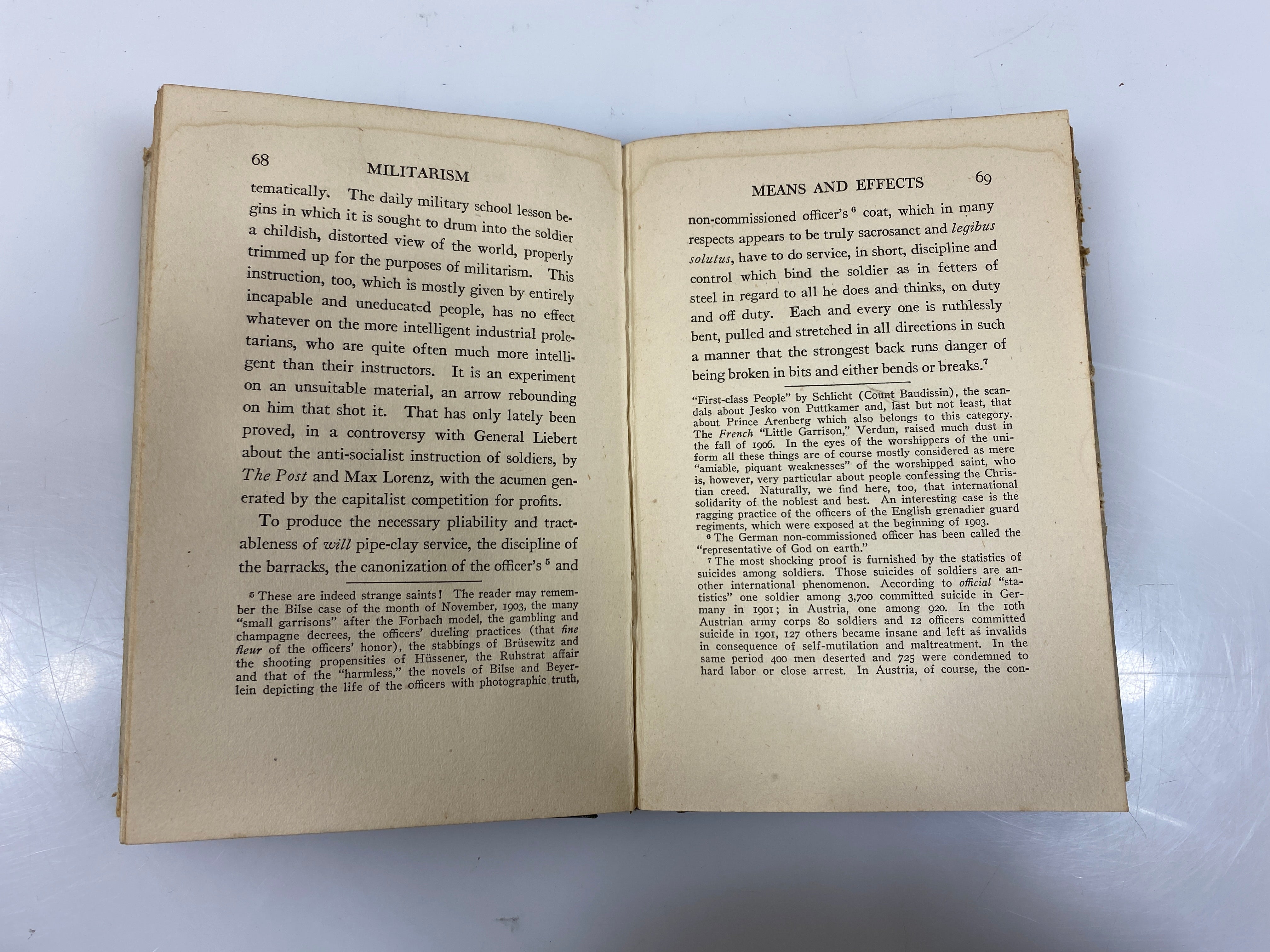 Militarism Liebknecht Suppressed Book 2nd Print 1917 HCDJ