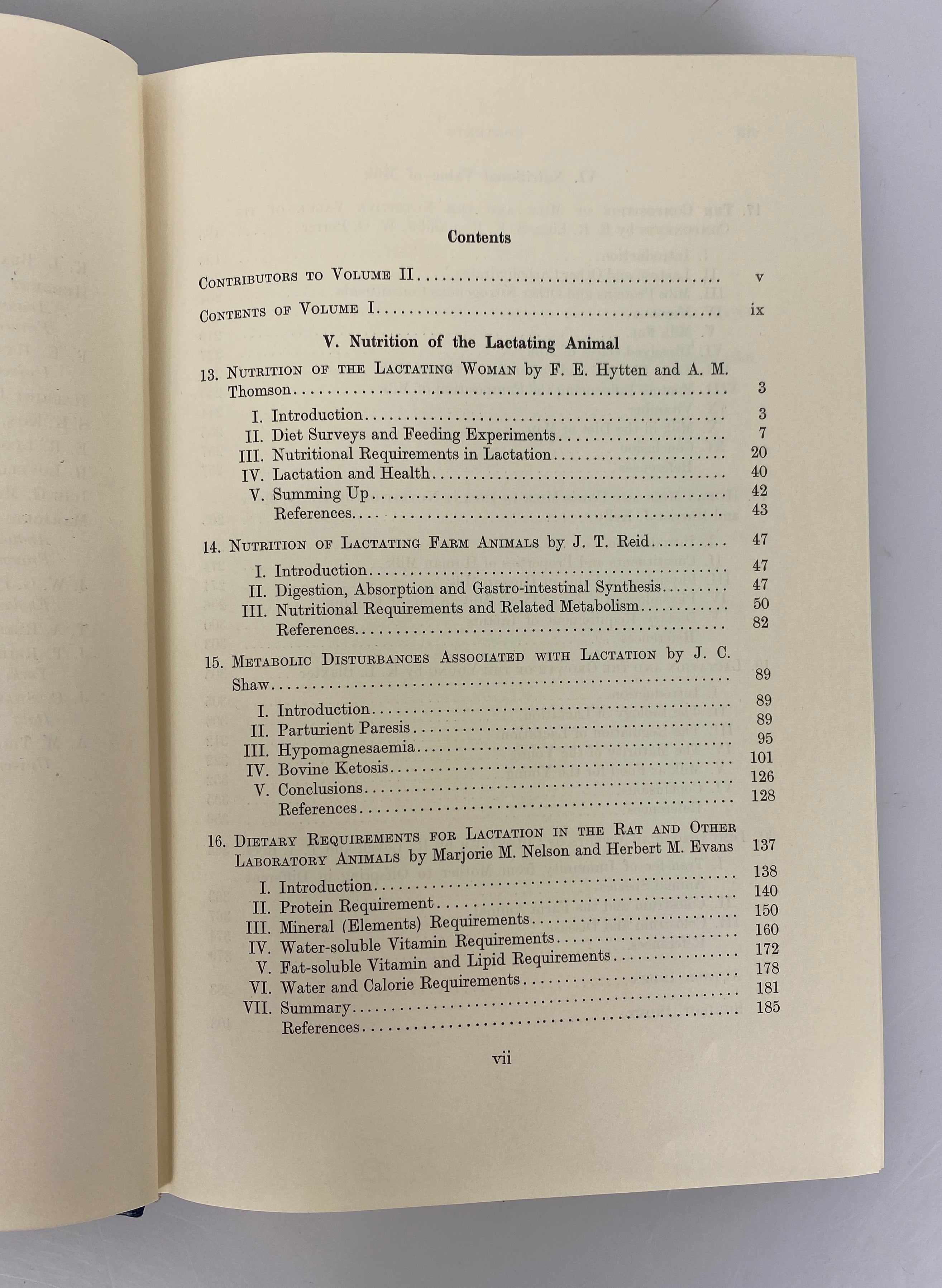 Milk: The Mammary Gland & Its Secretion Volume II Kon/Cowie 1961 HCDJ