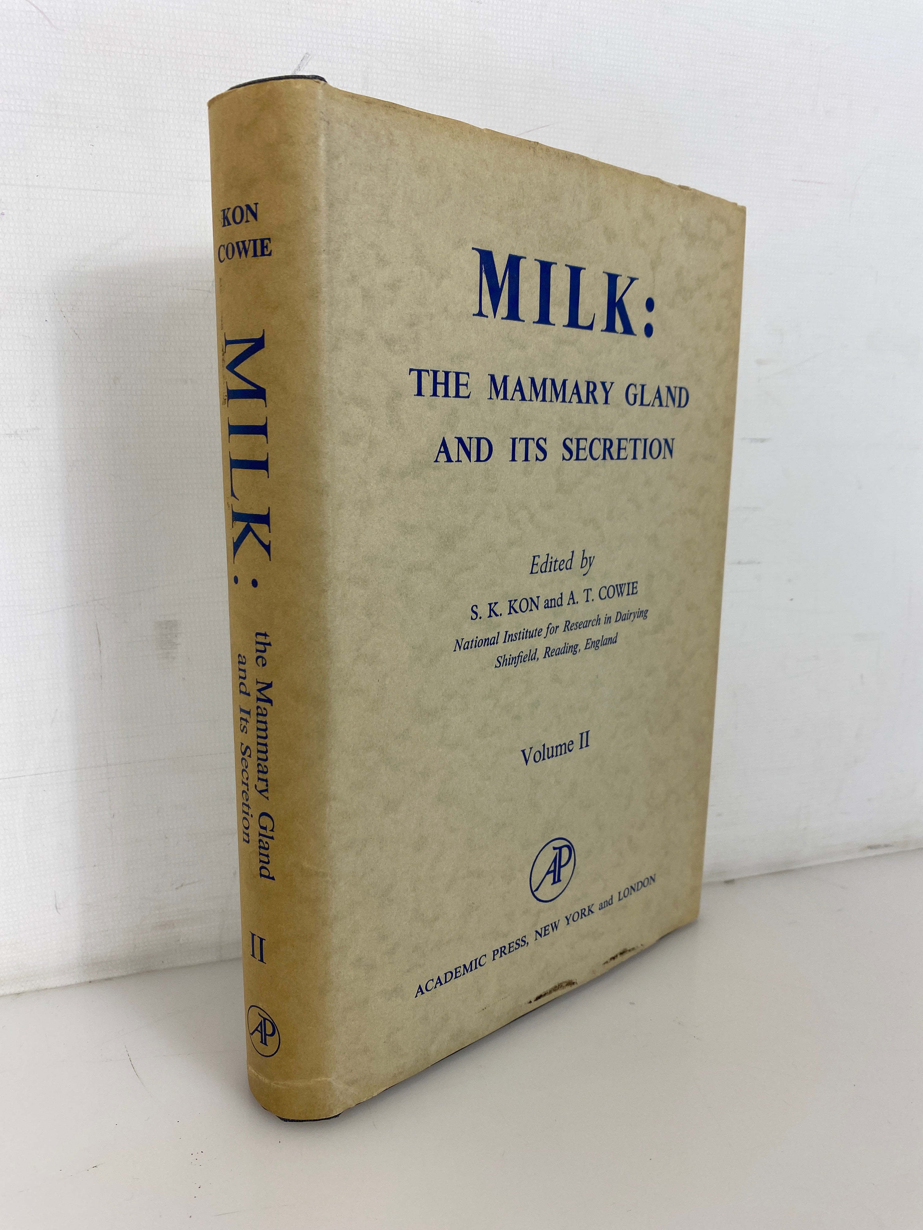 Milk: The Mammary Gland & Its Secretion Volume II Kon/Cowie 1961 HCDJ