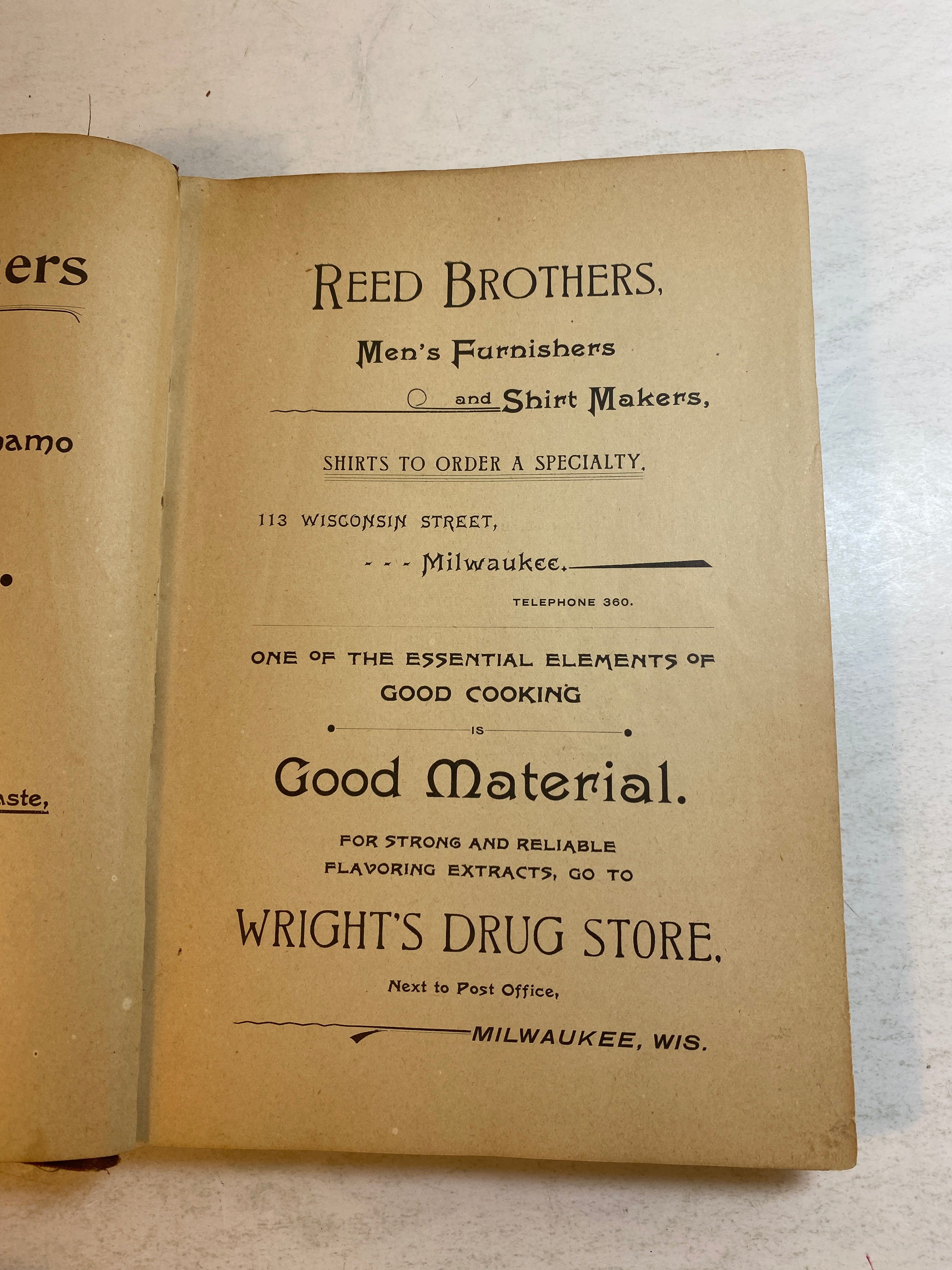 Milwaukee Cook Book Mrs. J Magie SC 1894